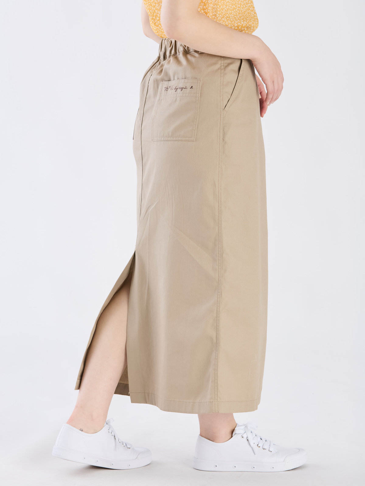 To b. by agnès b. 【Outlet】コットンツイルスカート ベージュ