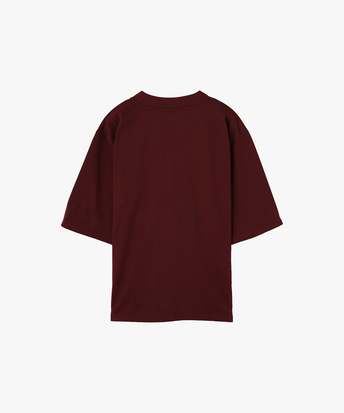 HOMME メンズ メンズ ロゴ 刺繍 コットン 半袖 Tシャツ "Horace" ボルドー