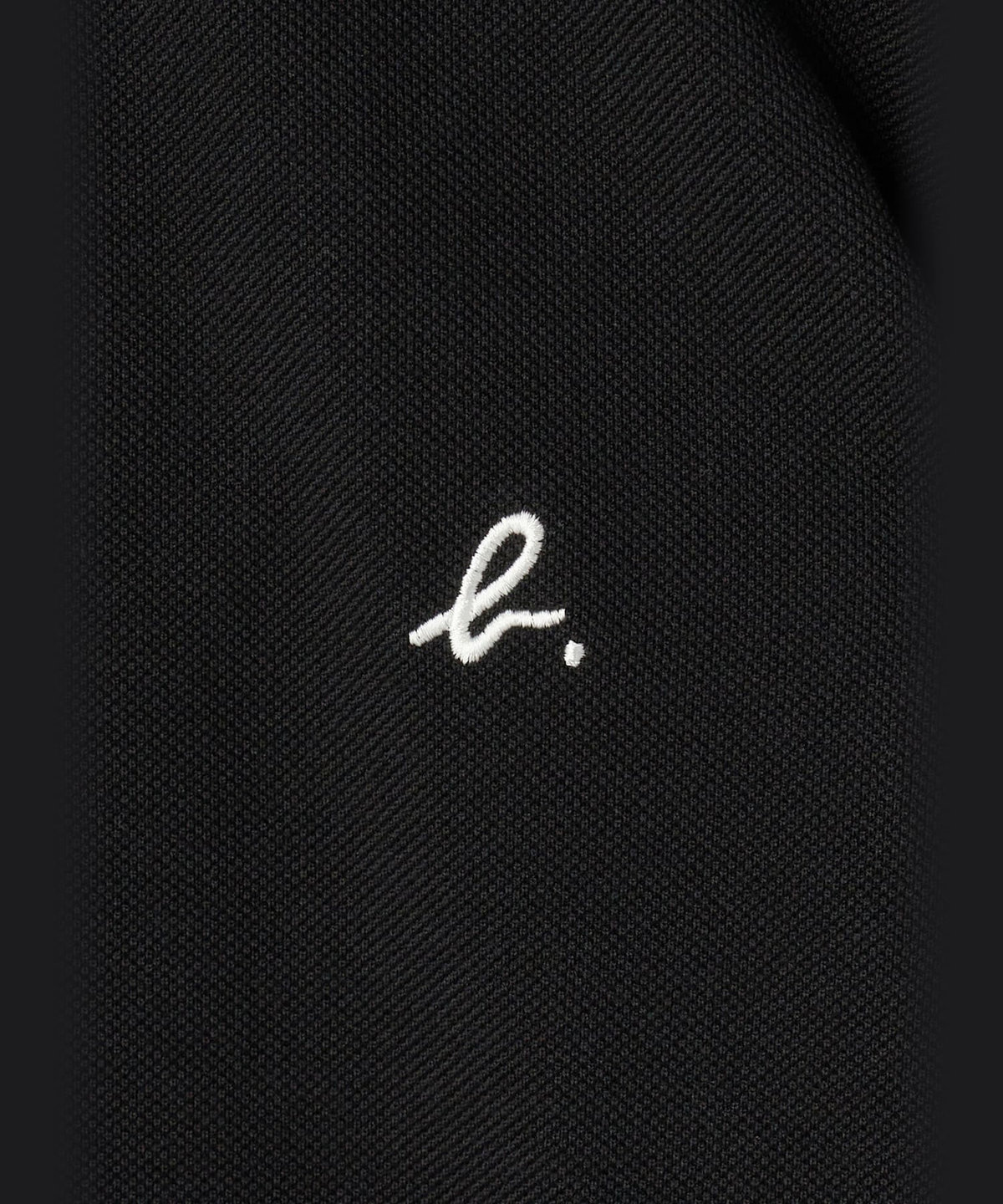 HOMME メンズ メンズ "b."ロゴ 刺繍 コットン 半袖 ポロシャツ "Brazilia" ブラック