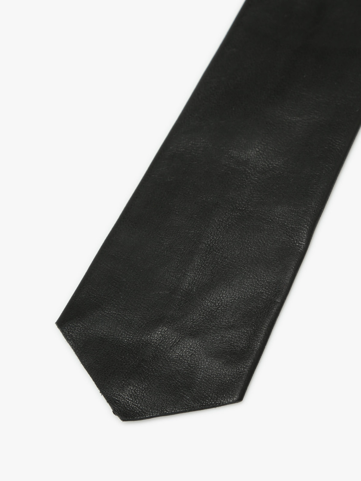 HOMME メンズ CU01 CRAVATE レザーネクタイ ブラック