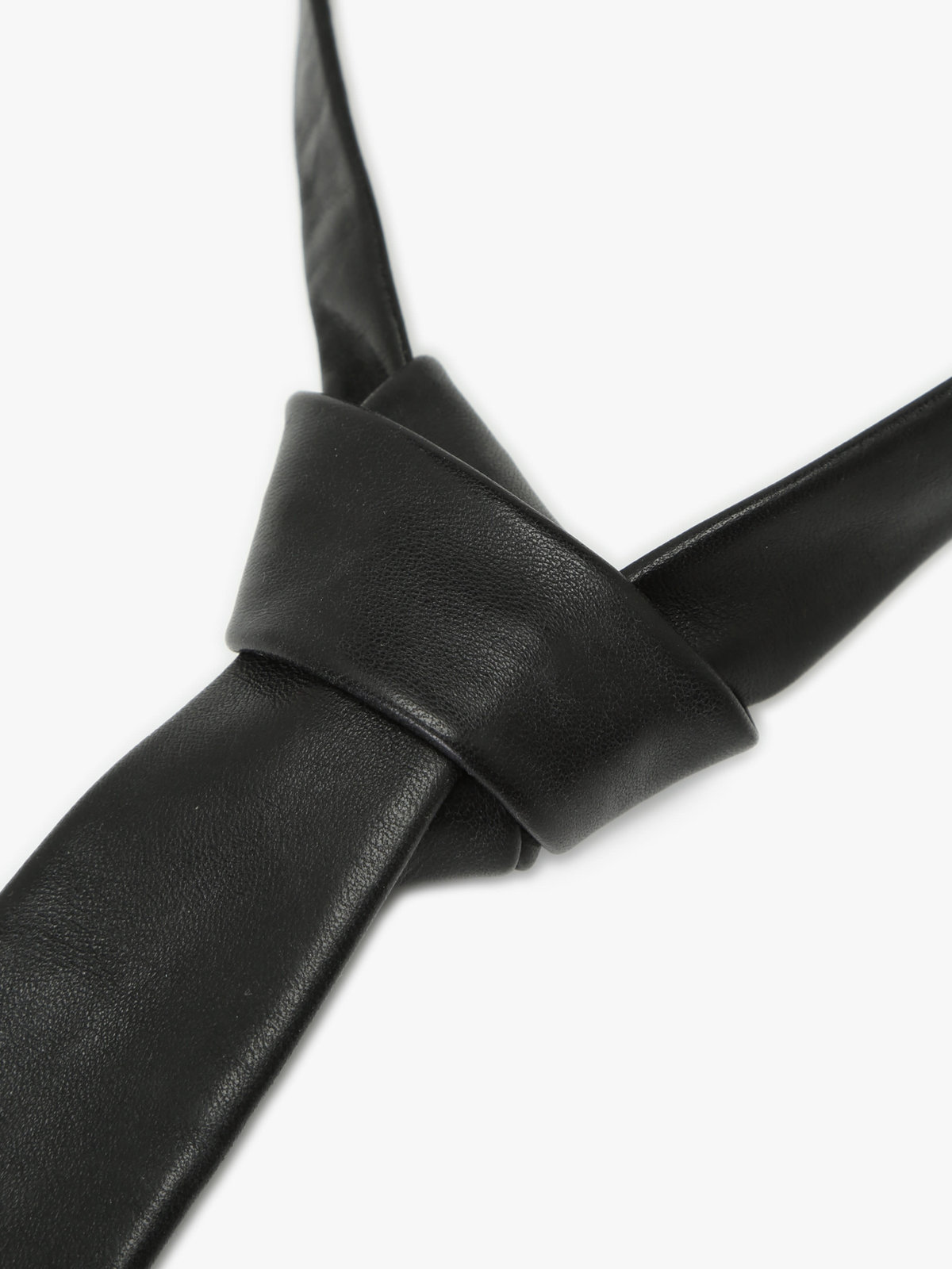 HOMME メンズ CU01 CRAVATE レザーネクタイ ブラック