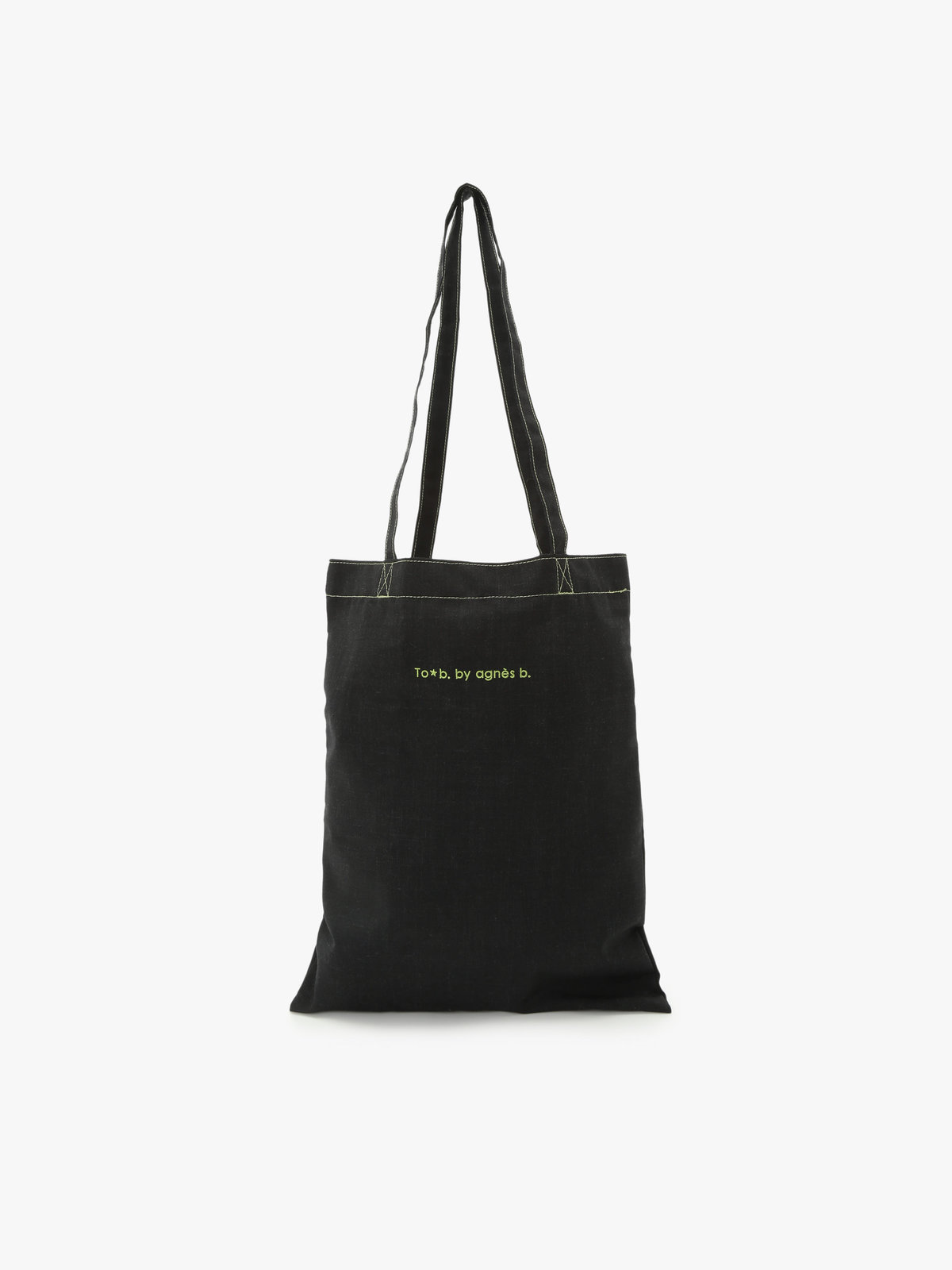 To b. by agnès b. 【Outlet】ロゴ刺繍 アーカイブテキスタイル トートバッグ&シュシュ セット ブラック