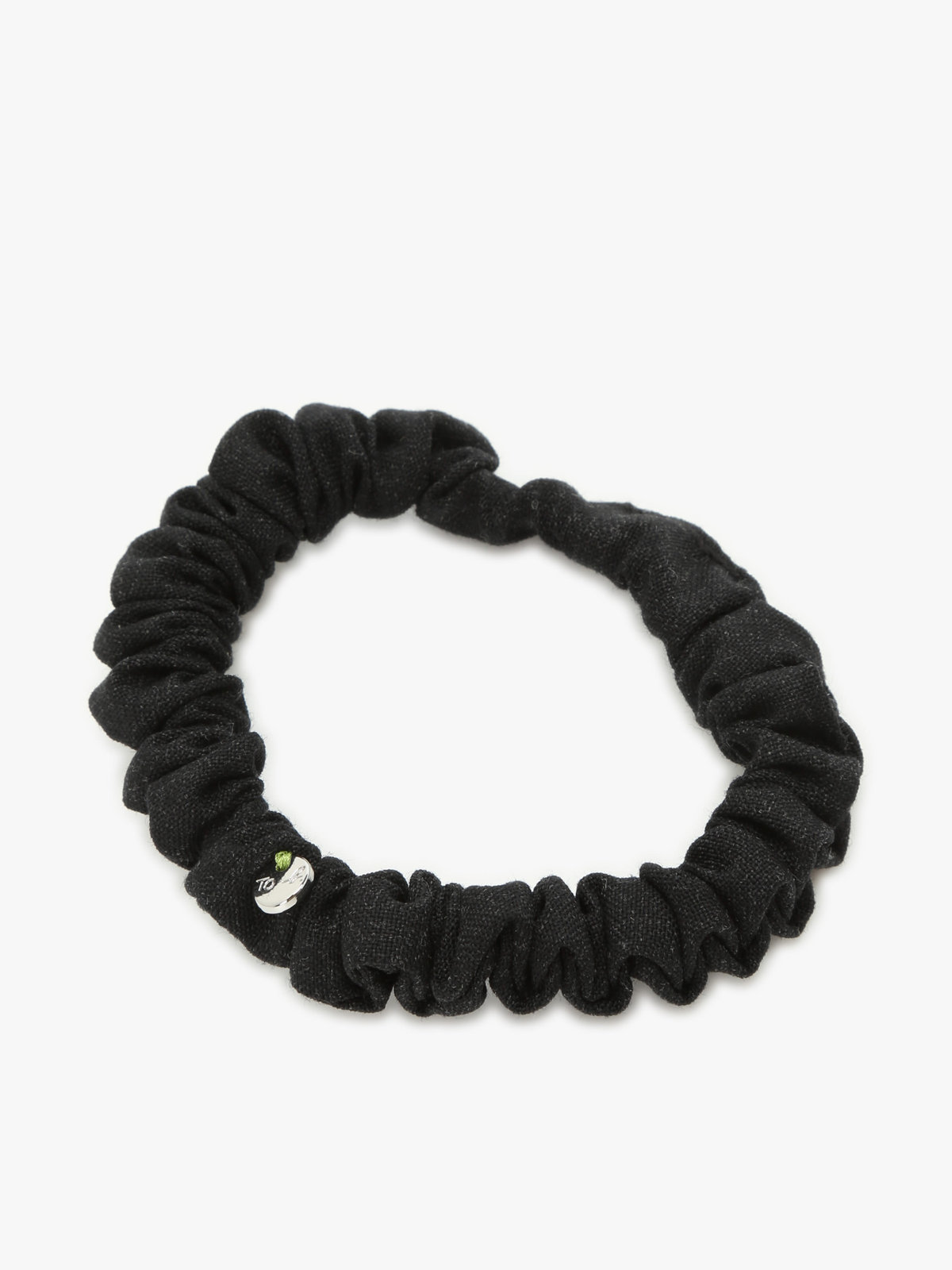 To b. by agnès b. 【Outlet】ロゴ刺繍 アーカイブテキスタイル トートバッグ&シュシュ セット ブラック