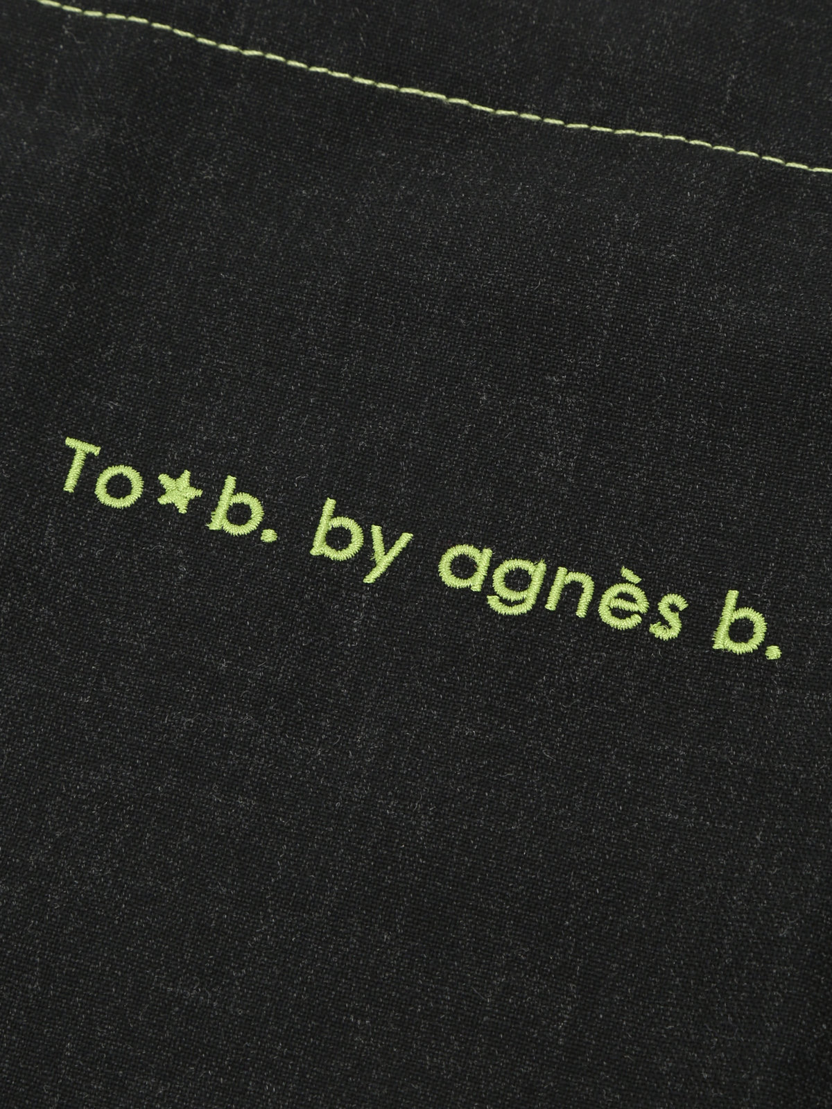 To b. by agnès b. 【Outlet】ロゴ刺繍 アーカイブテキスタイル トートバッグ&シュシュ セット ブラック