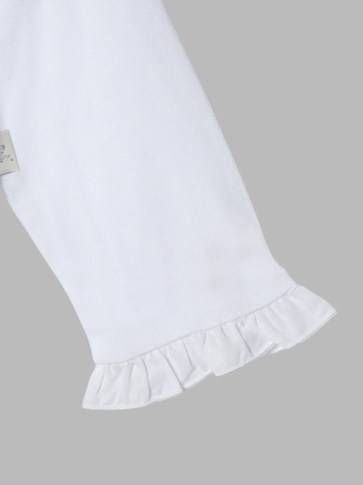 ENFANT ベビー ベビー コットン フリル レース ブラウス "Volant Dentelle" ホワイト