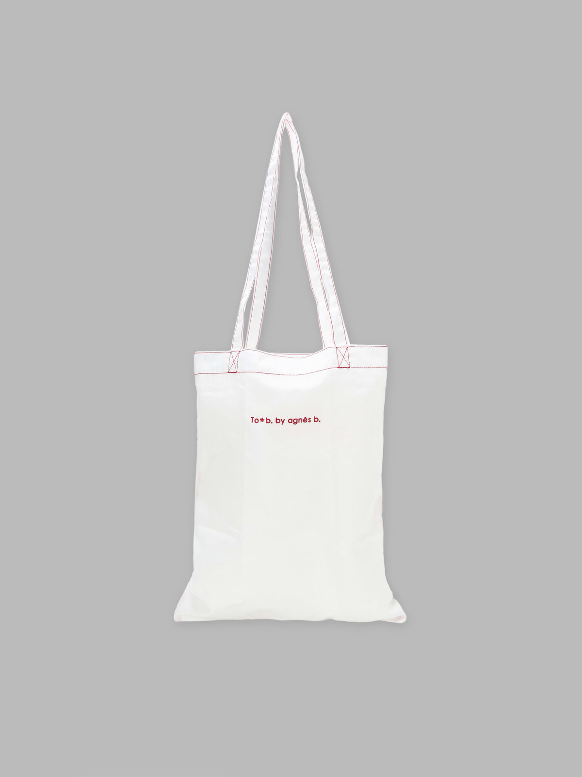 To b. by agnès b. 【Outlet】ロゴ刺繍 アーカイブテキスタイル トートバッグ&シュシュ セット ホワイト