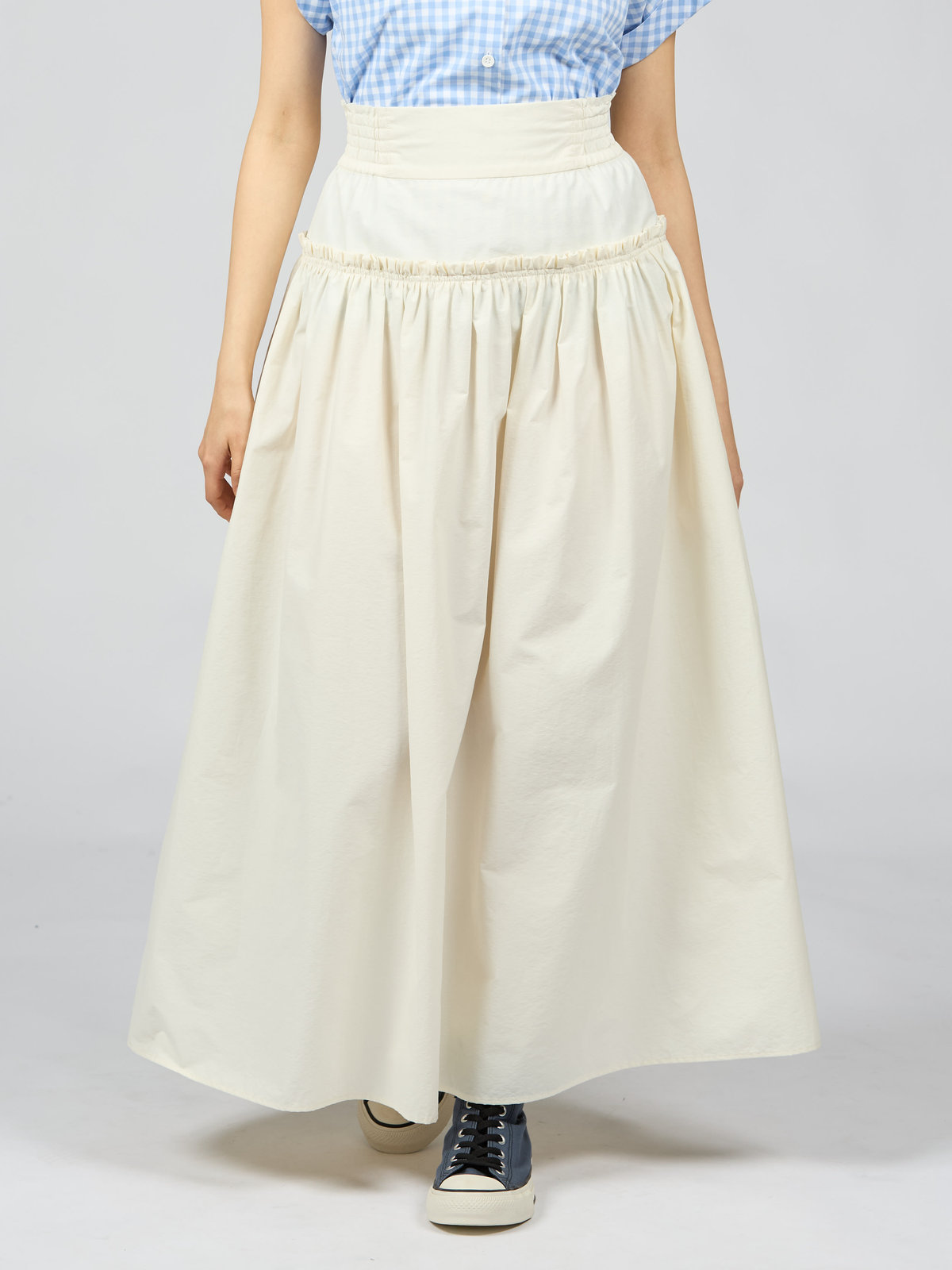 To b. by agnès b. 【Outlet】ハイウエストスカート ホワイト