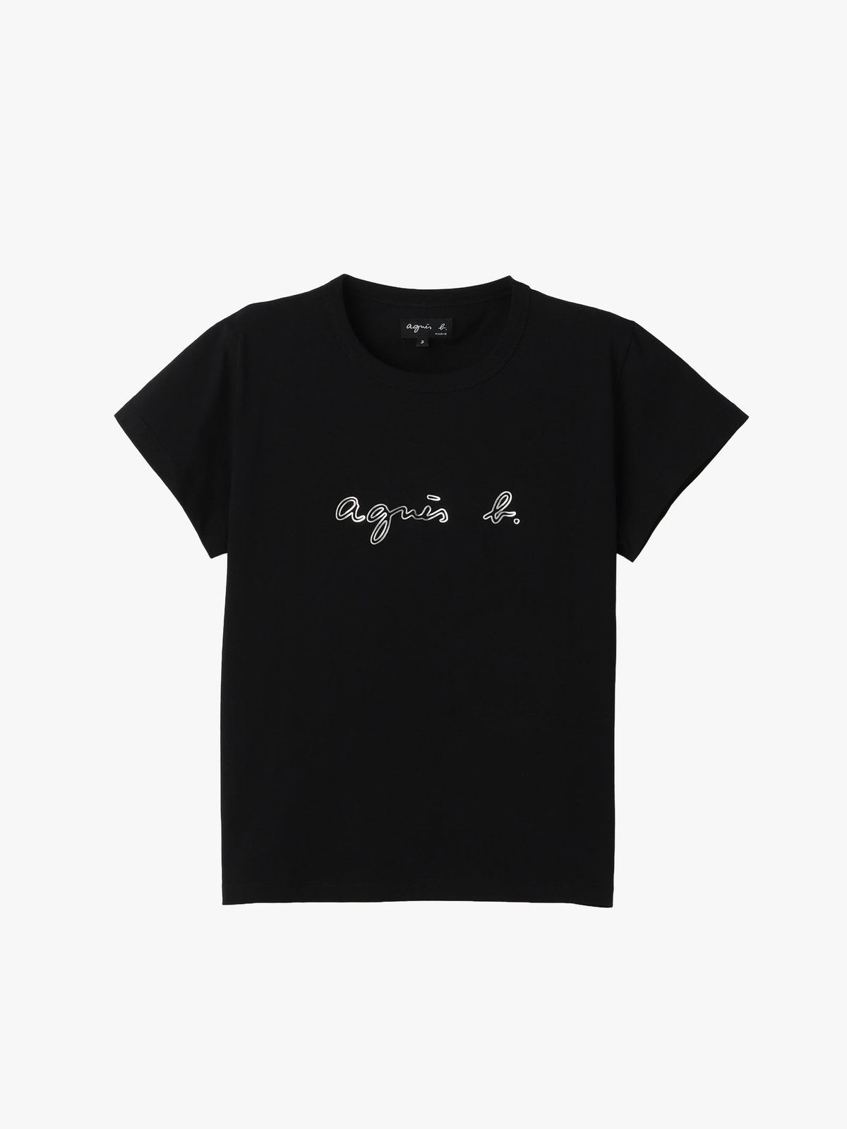 FEMME ウィメンズ ロゴ プリント コットン 半袖 Tシャツ "Brando" ブラック