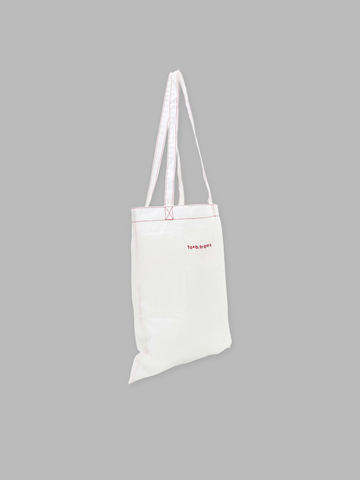 To b. by agnès b. 【Outlet】ロゴ刺繍 アーカイブテキスタイル トートバッグ&シュシュ セット ホワイト