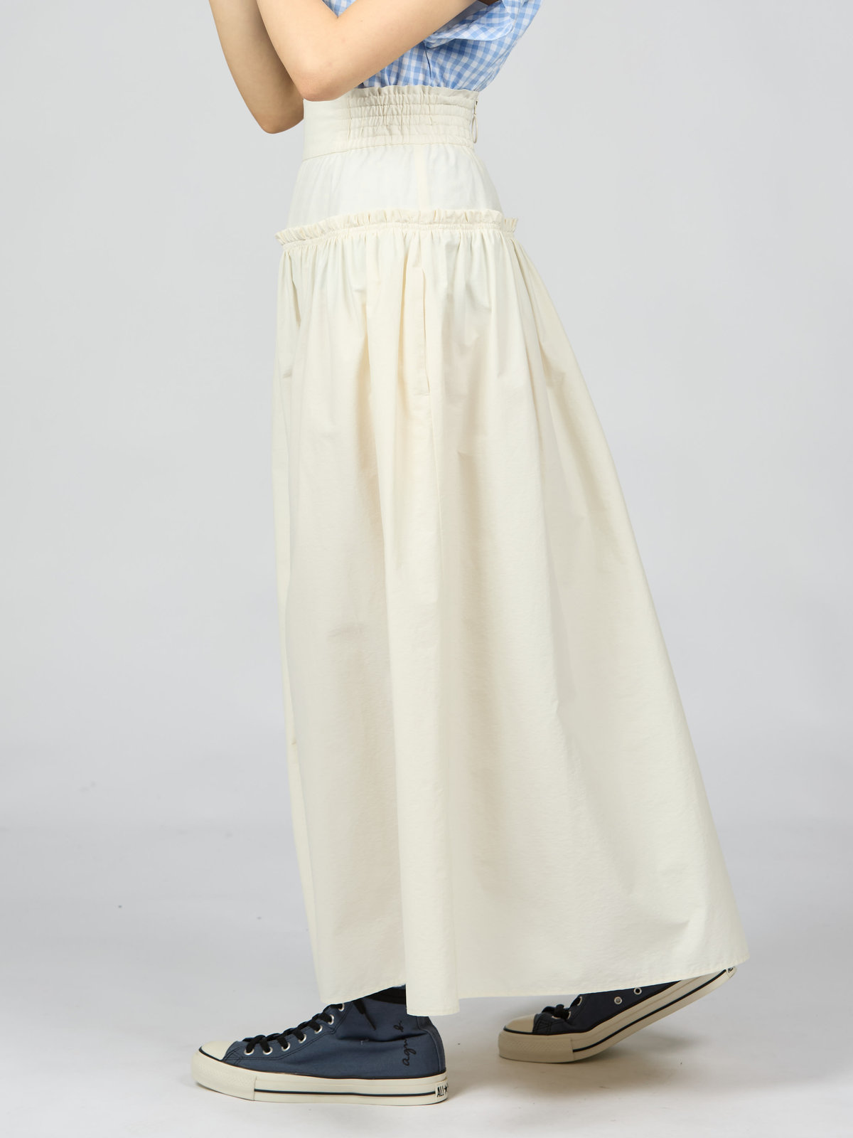 To b. by agnès b. 【Outlet】ハイウエストスカート ホワイト