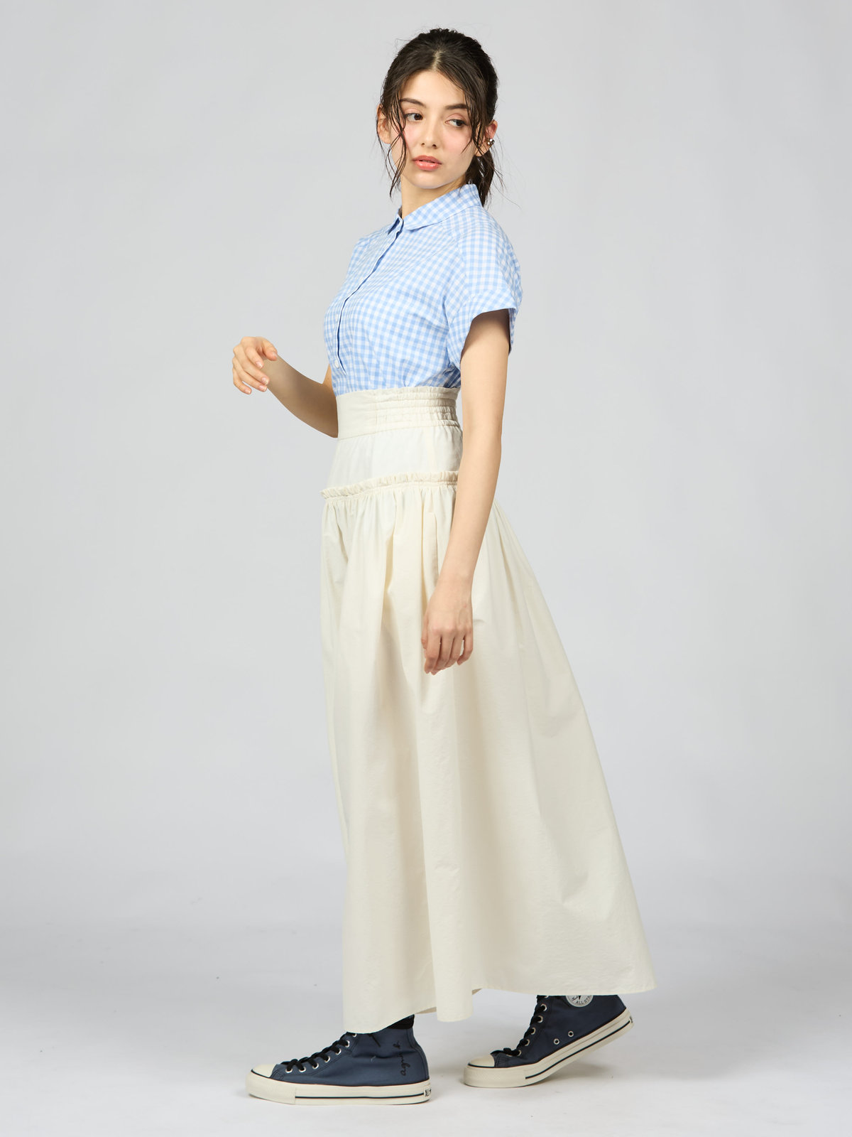 To b. by agnès b. 【Outlet】ハイウエストスカート ホワイト