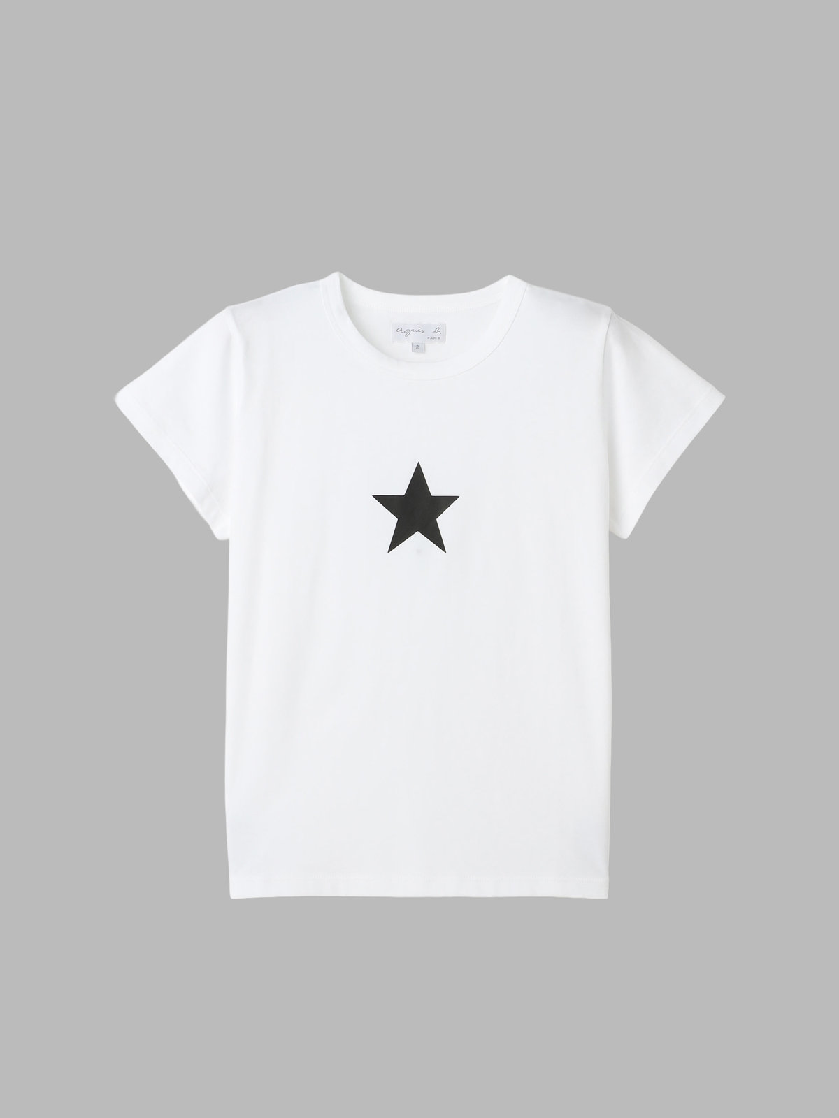 FEMME ウィメンズ アイコニック プリント コットン 半袖 Tシャツ "Etoile" ホワイト