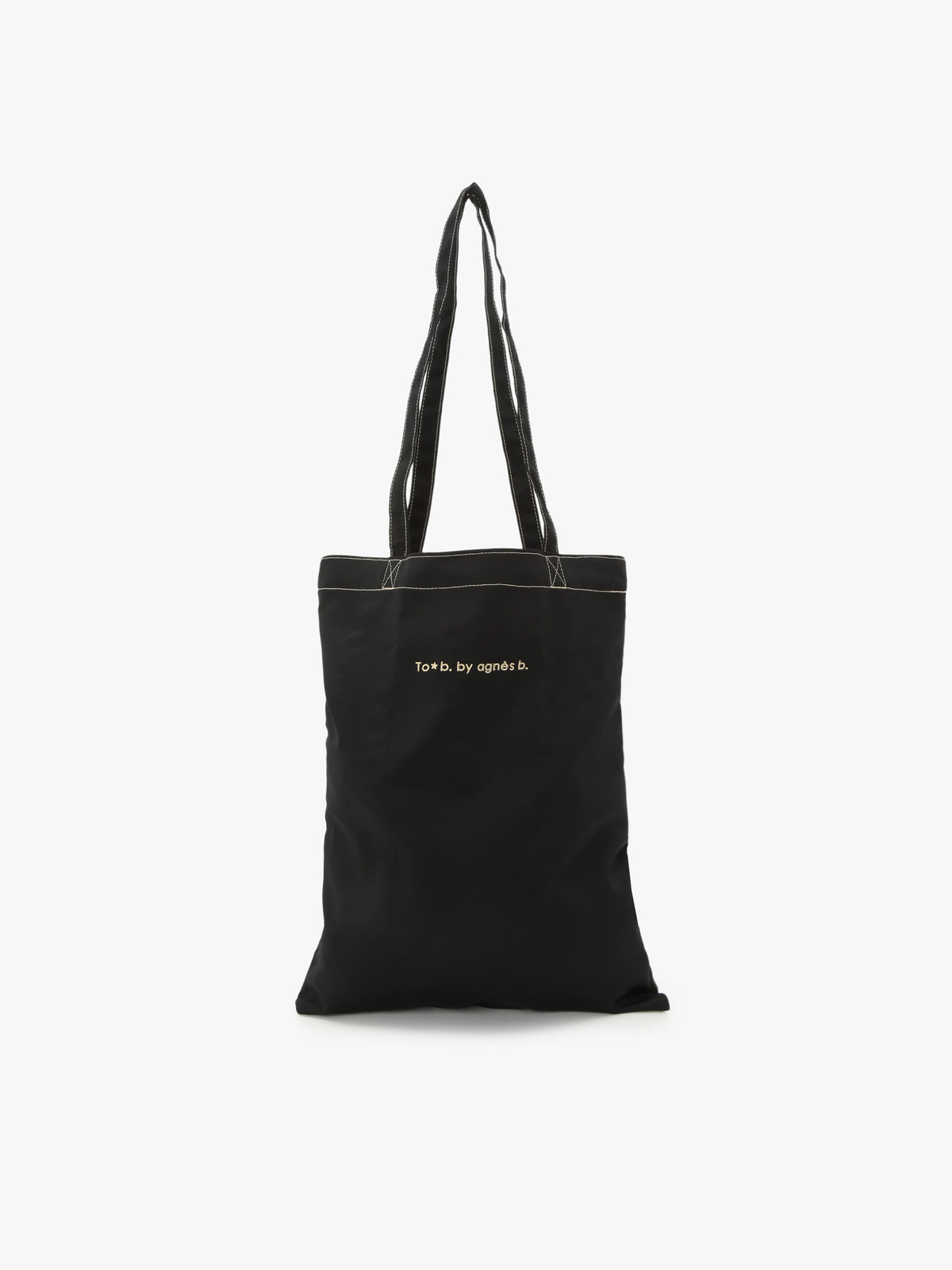 To b. by agnès b. 【Outlet】ロゴ刺繍 アーカイブテキスタイル トートバッグ&シュシュ セット ブラック