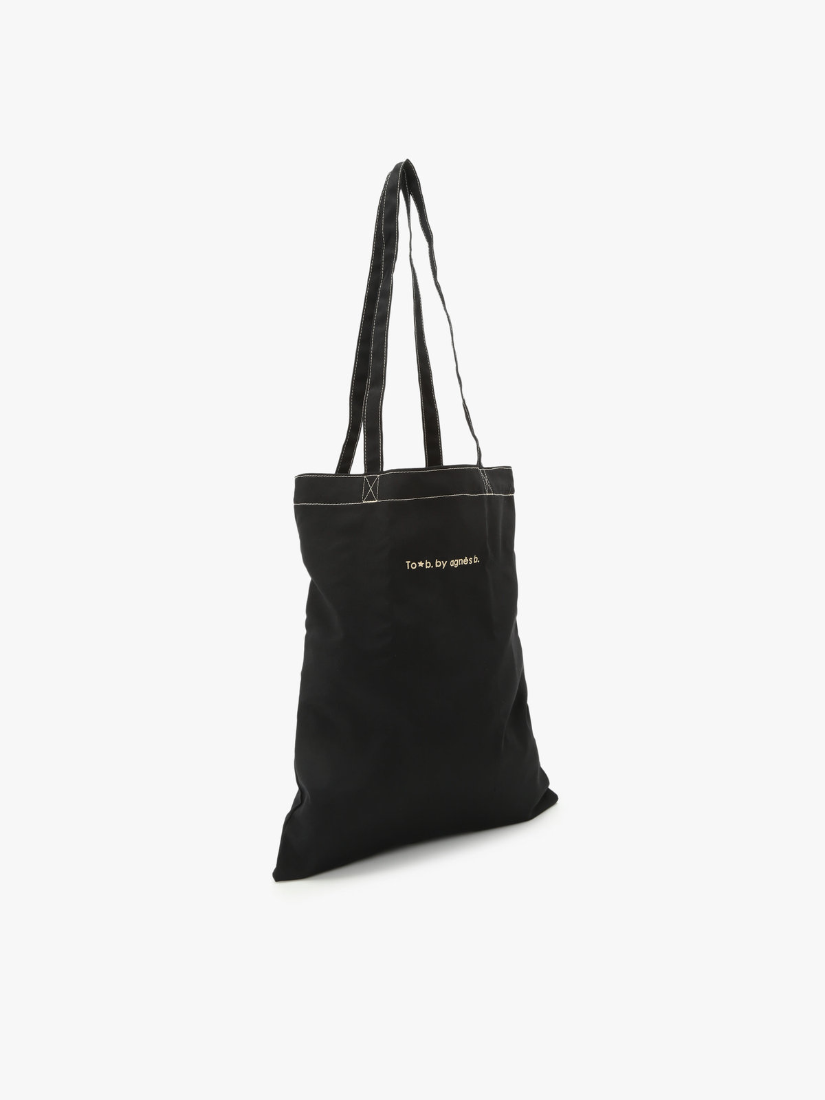 To b. by agnès b. 【Outlet】ロゴ刺繍 アーカイブテキスタイル トートバッグ&シュシュ セット ブラック