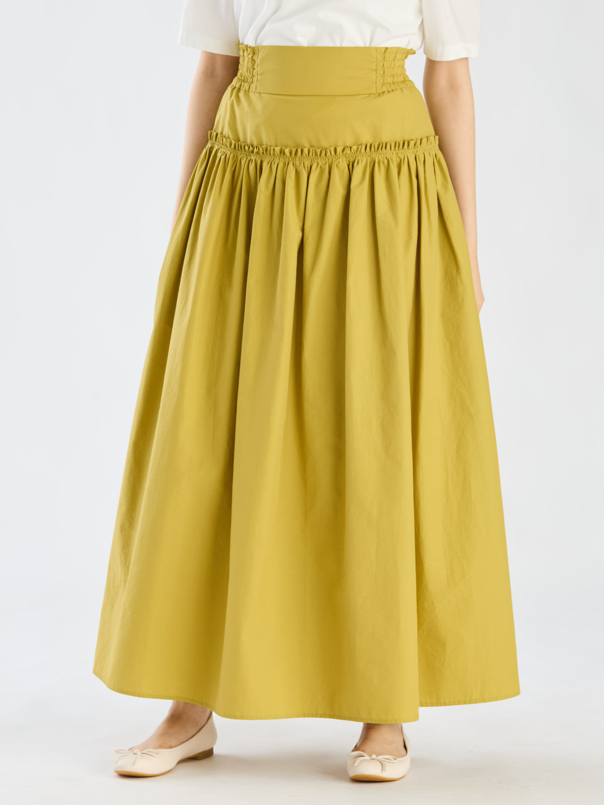 To b. by agnès b. 【Outlet】ハイウエストスカート イエロー