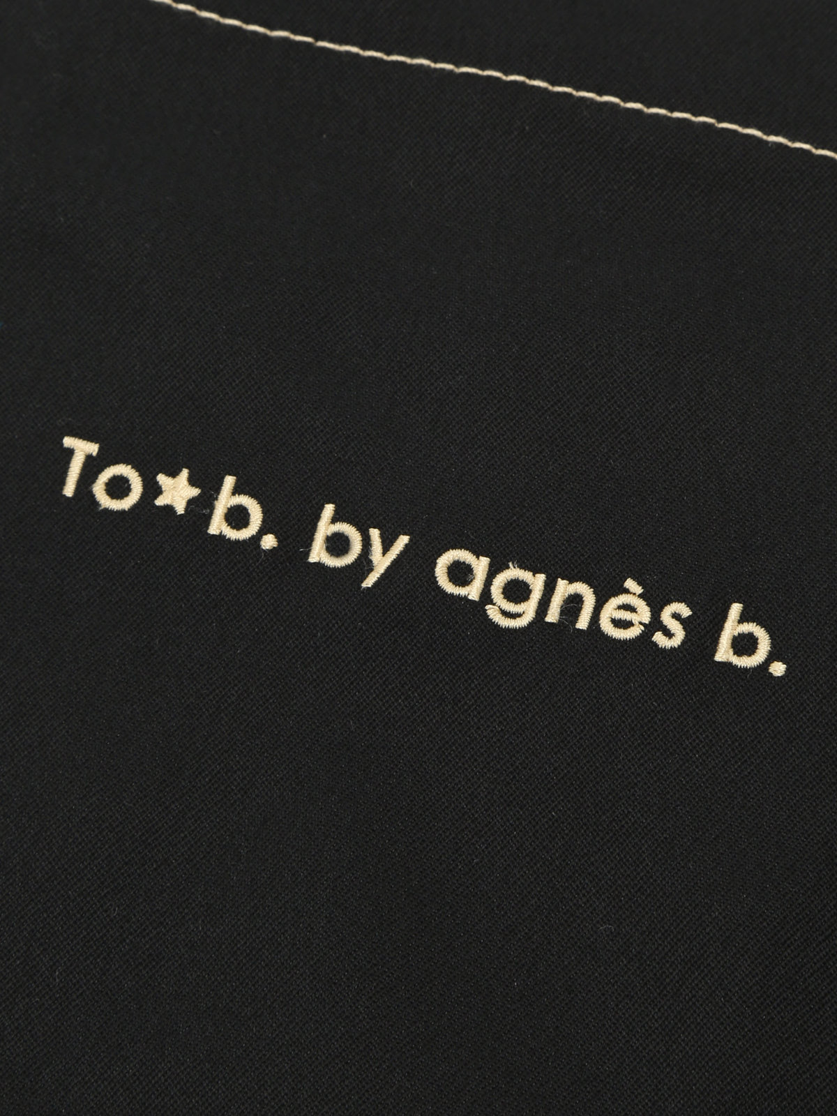 To b. by agnès b. 【Outlet】ロゴ刺繍 アーカイブテキスタイル トートバッグ&シュシュ セット ブラック