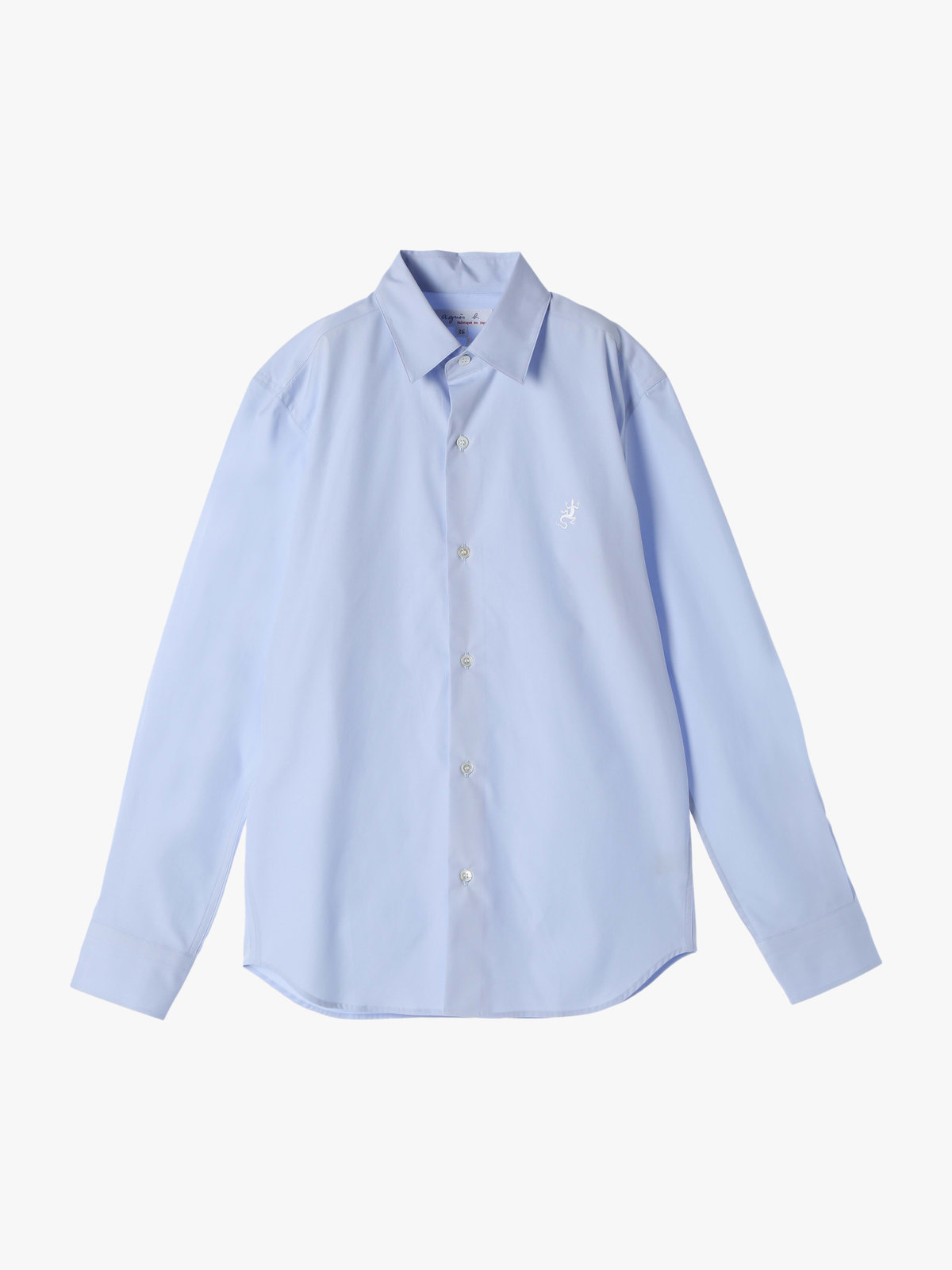 HOMME メンズ メンズ アイコニック 刺繍 コットン 長袖 シャツ ”Lezard” ブルー系その他