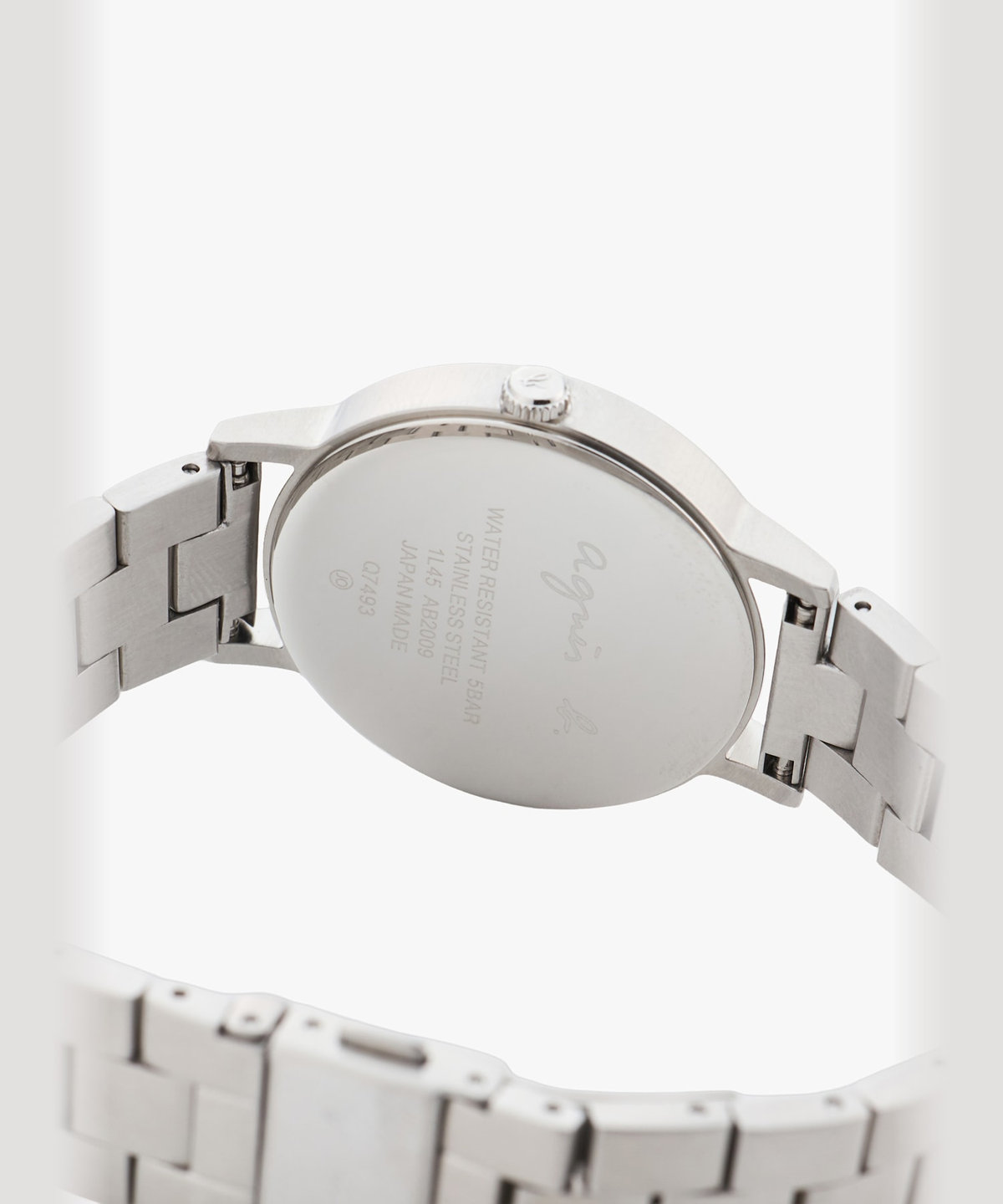 HOMME メンズ シルバー ステンレス ラウンド ウォッチ "Passy" シルバー