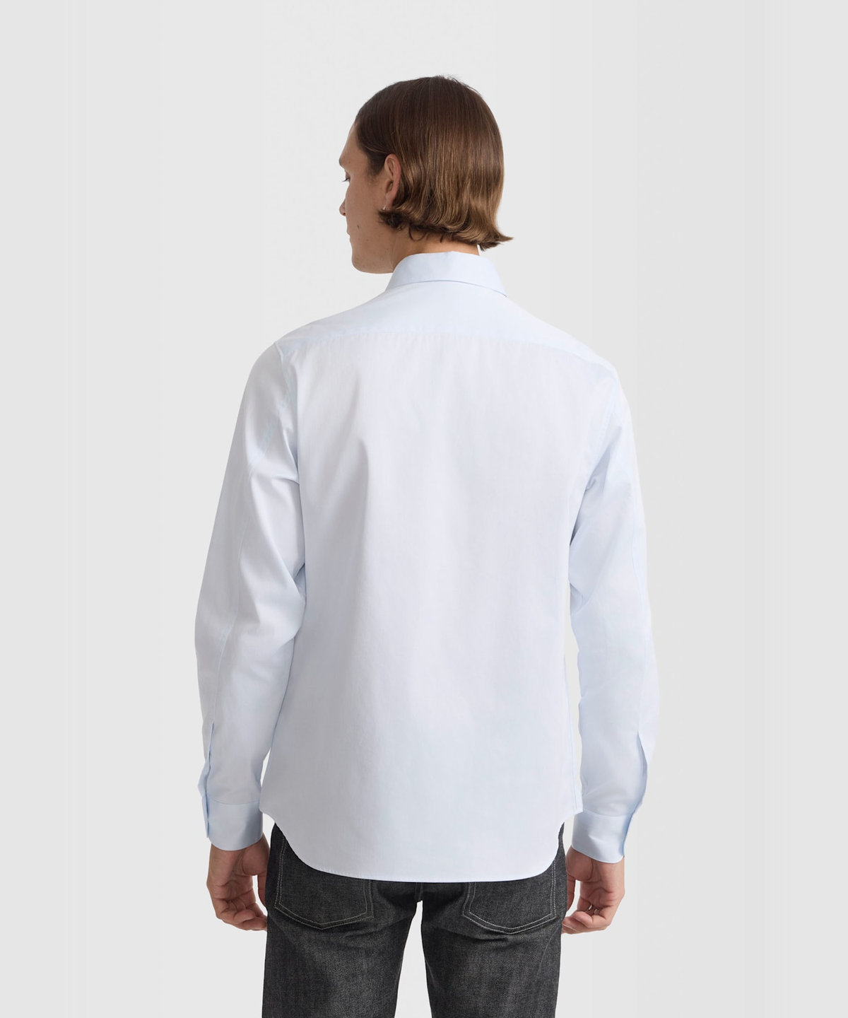 HOMME メンズ メンズ コットン 長袖 シャツ "Tom" ブルー