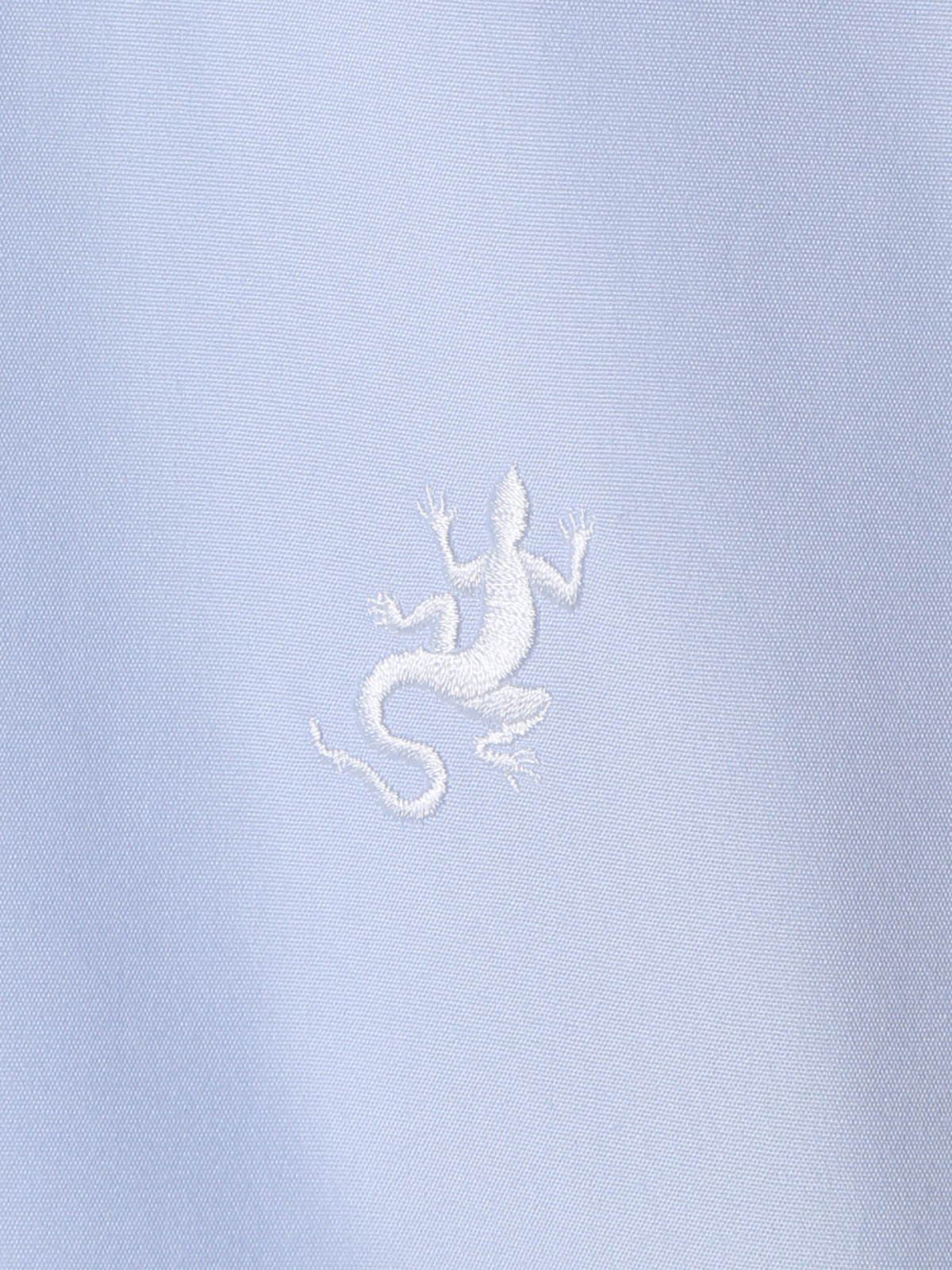 HOMME メンズ メンズ アイコニック 刺繍 コットン 長袖 シャツ ”Lezard” ブルー系その他