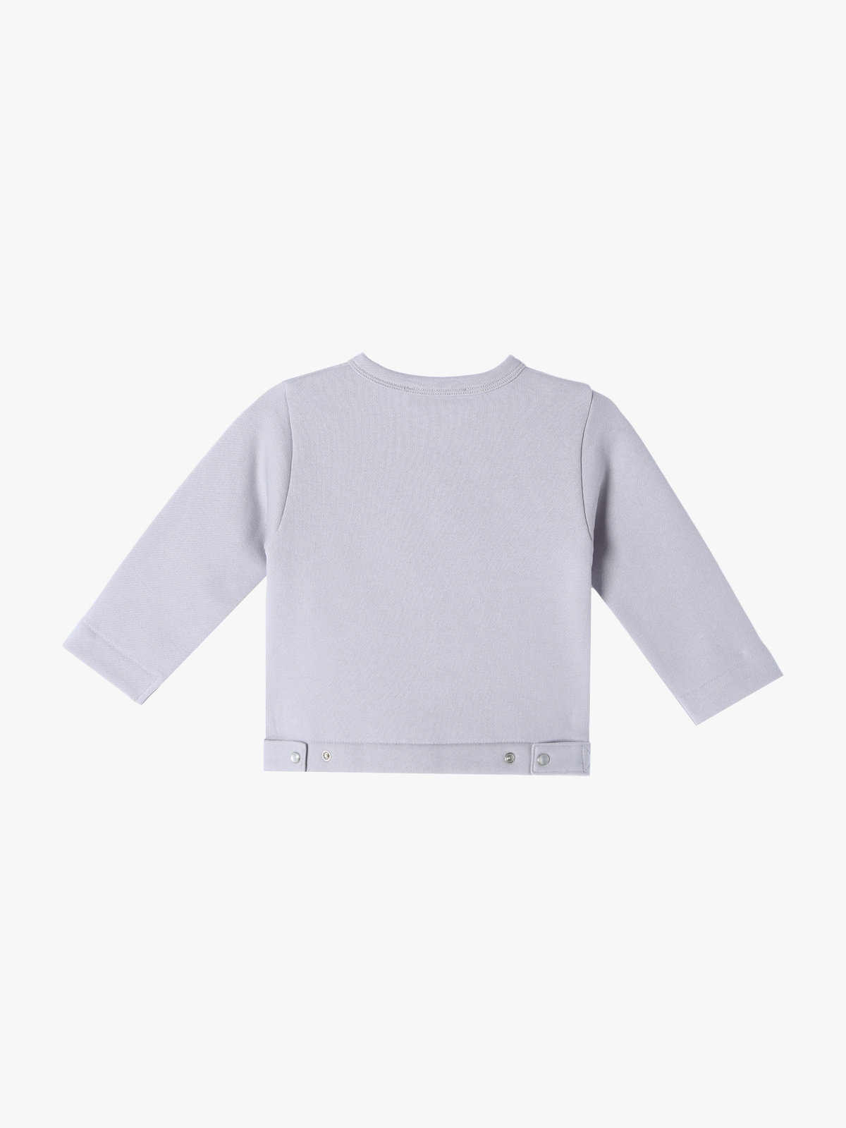 ENFANT ベビー ベビー コットン メルトン 長袖 カーディガンプレッション グレー