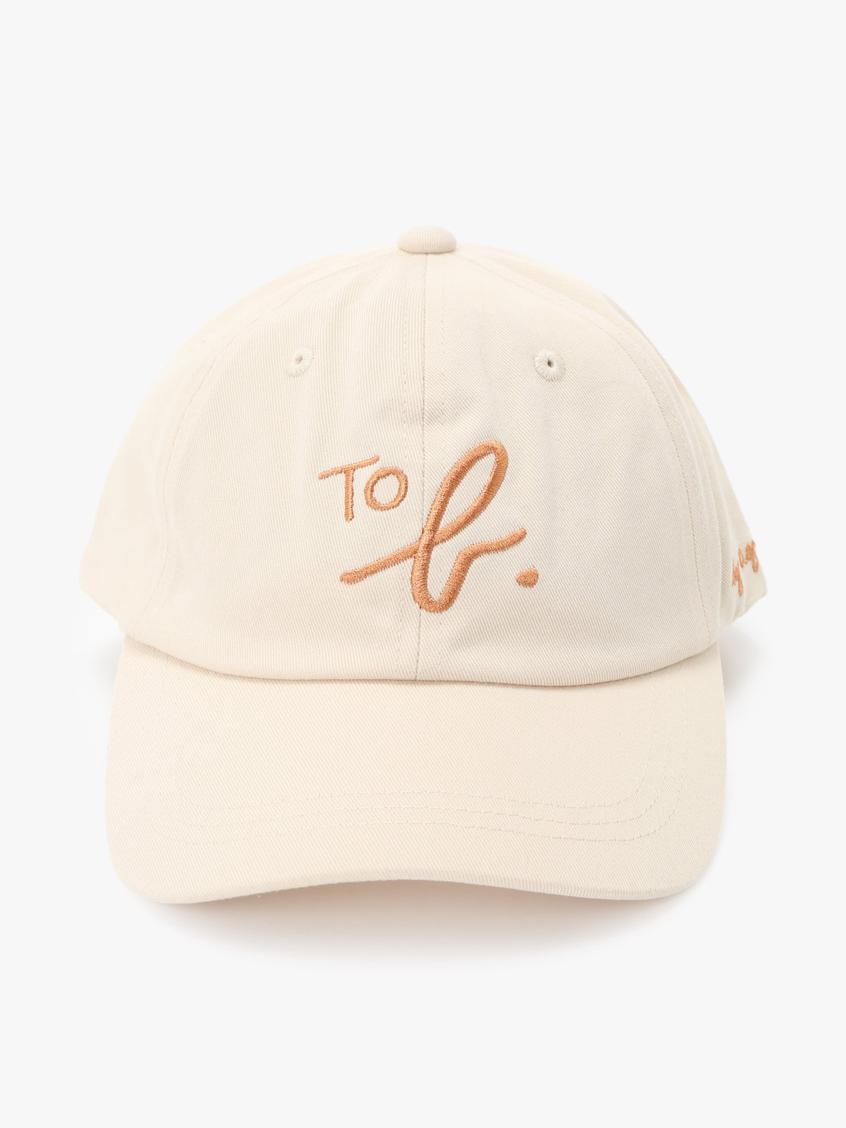 To b. by agnès b. ”To b.” ビッグロゴ 刺繍 キャップ ホワイト