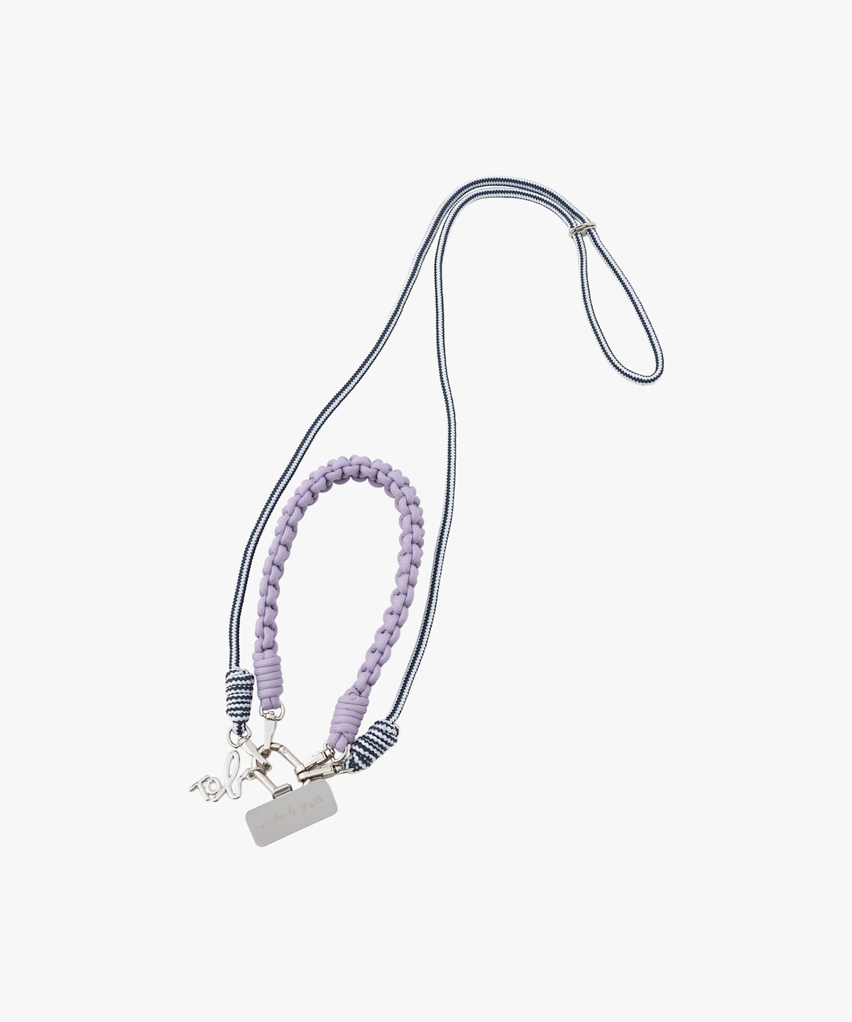 To b. by agnès b. モバイル ショルダーストラップ＆ハンドルストラップ セット パープル