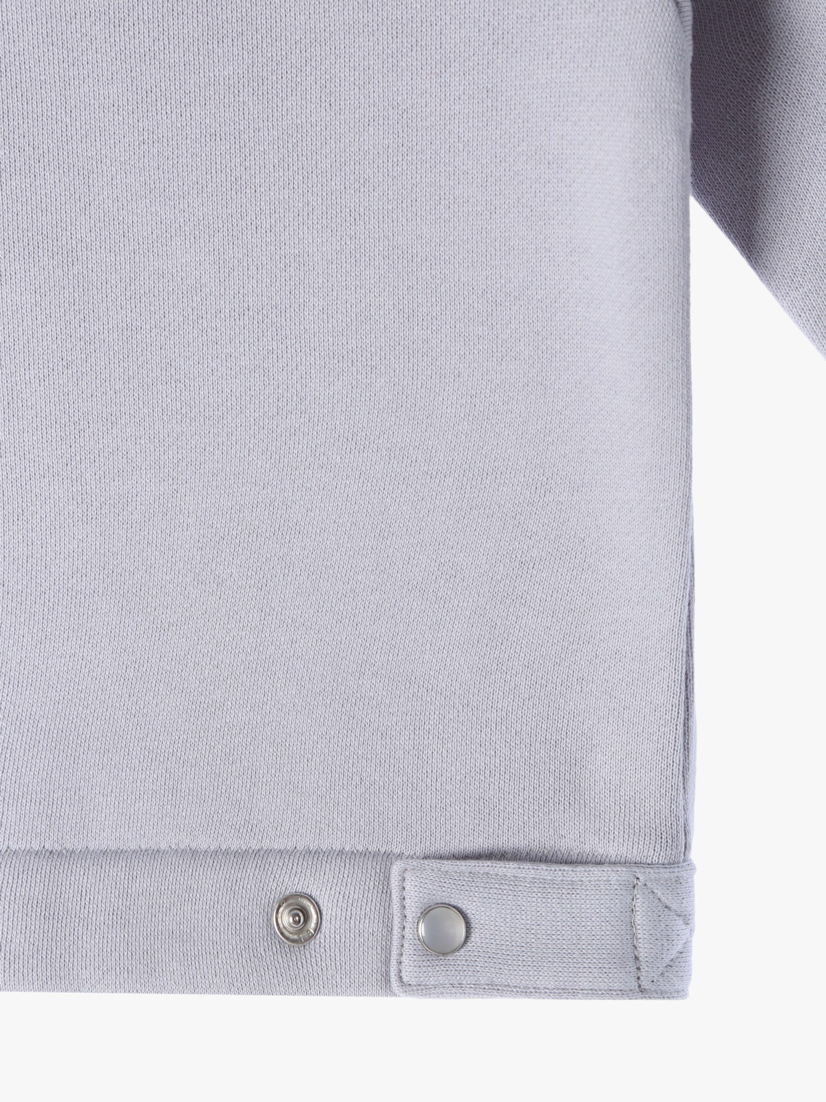 ENFANT ベビー ベビー コットン メルトン 長袖 カーディガンプレッション グレー