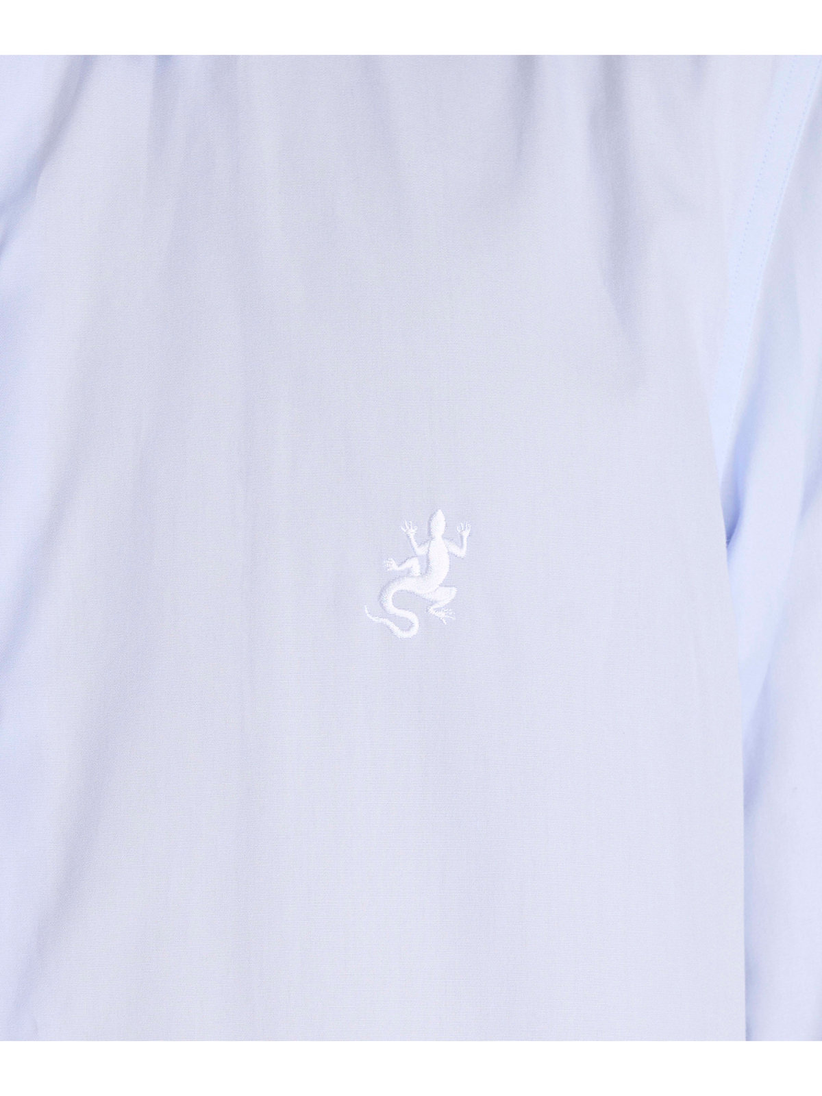 HOMME メンズ メンズ アイコニック 刺繍 コットン 長袖 シャツ ”Lezard” ブルー系その他