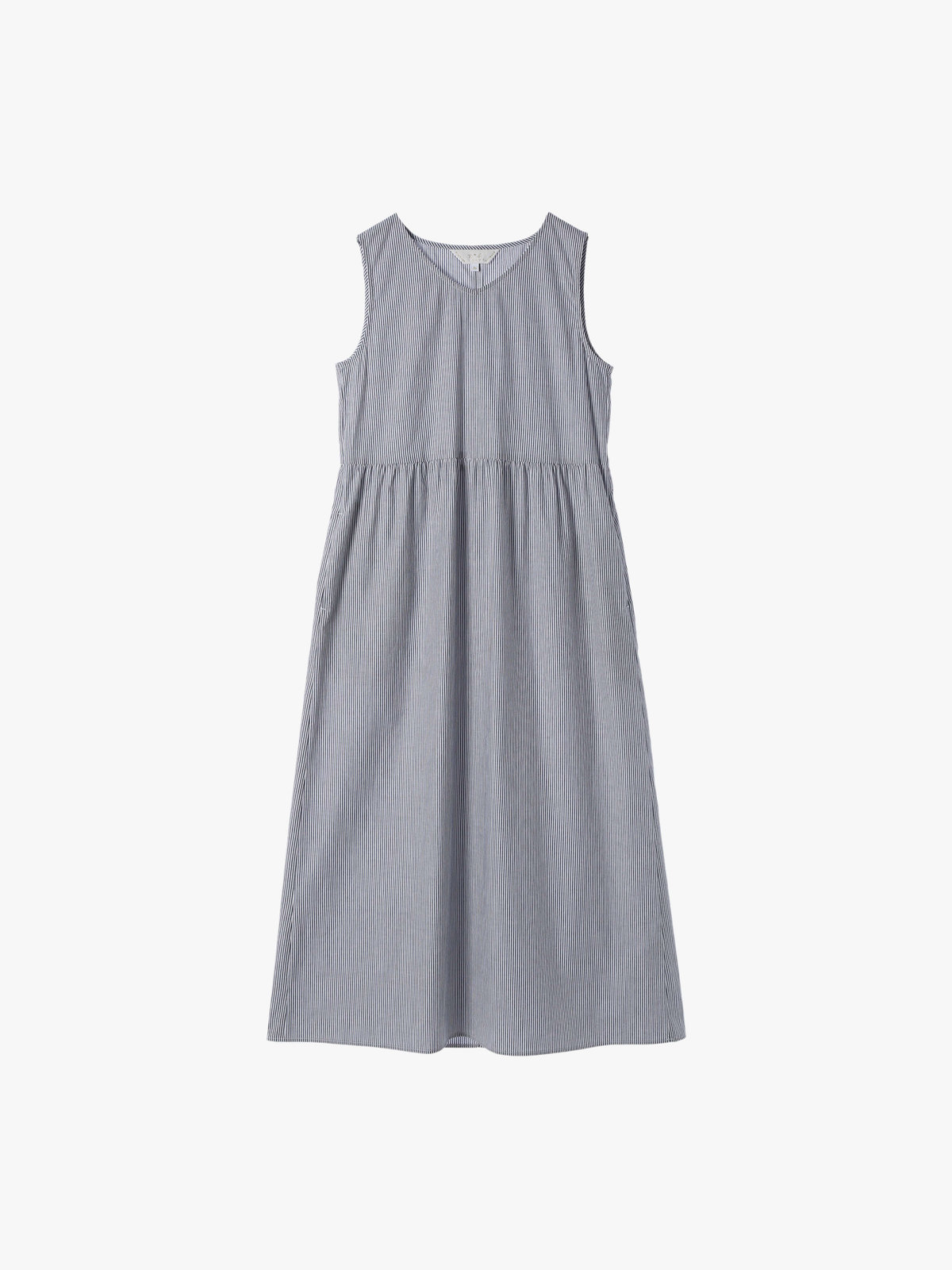 To b. by agnès b. 【Outlet】ストライプブイネックドレス ネイビー