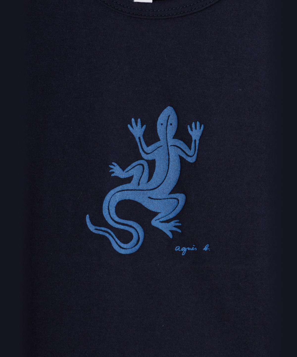 ENFANT ベビー ベビー ロゴ アイコニック プリント コットン 長袖 Tシャツ "Lezard" ブルー系その他