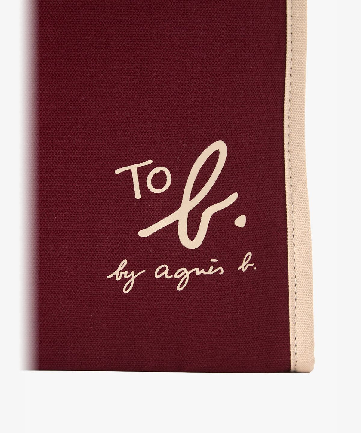 To b. by agnès b. To b. by agnes b.× green label relaxing コットン パイピング ミニトートバッグ ボルドー