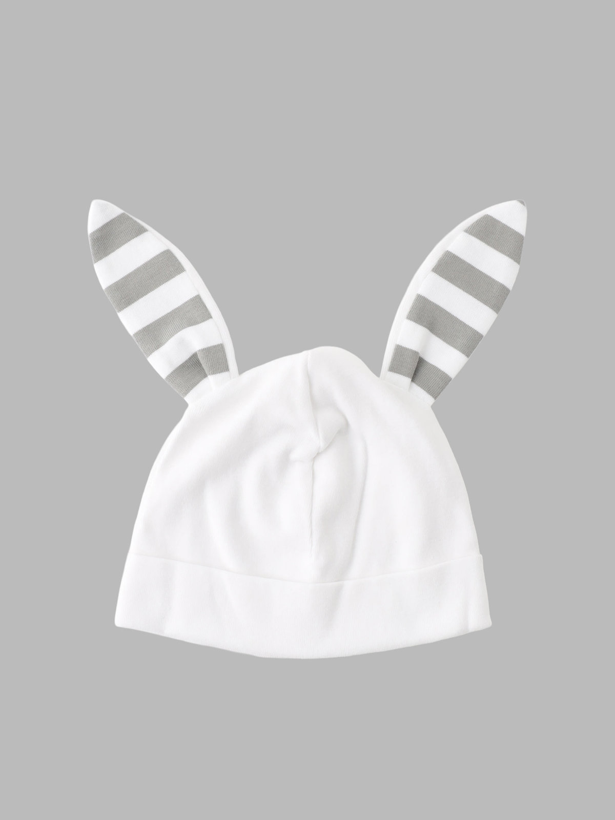 ENFANT ベビー ベビー ラパン 帽子 ホワイト×グレー