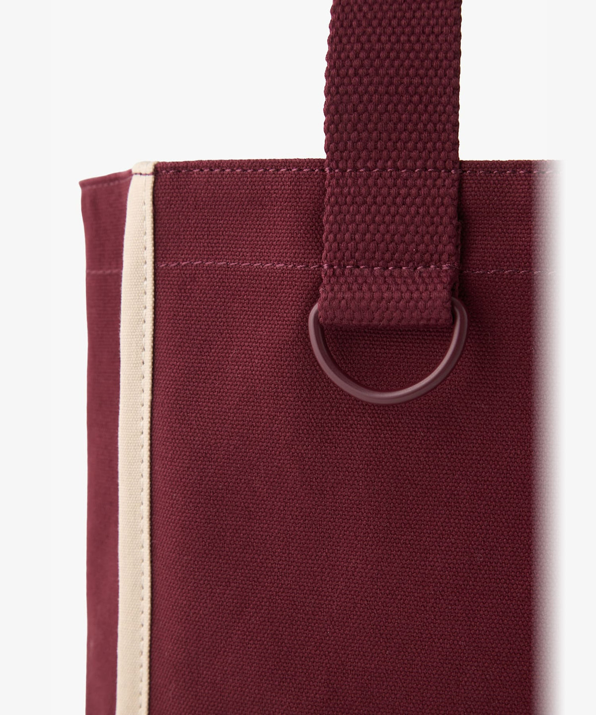 To b. by agnès b. To b. by agnes b.× green label relaxing コットン パイピング ミニトートバッグ ボルドー