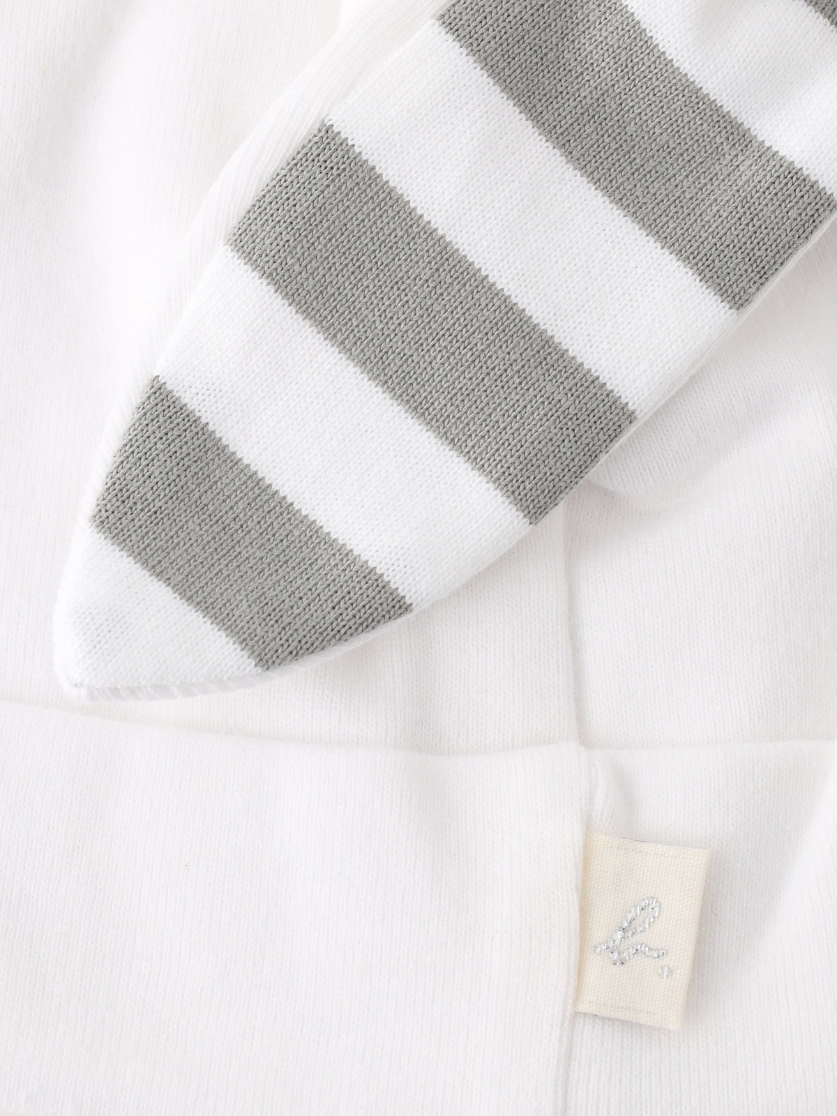 ENFANT ベビー ベビー ラパン 帽子 ホワイト×グレー