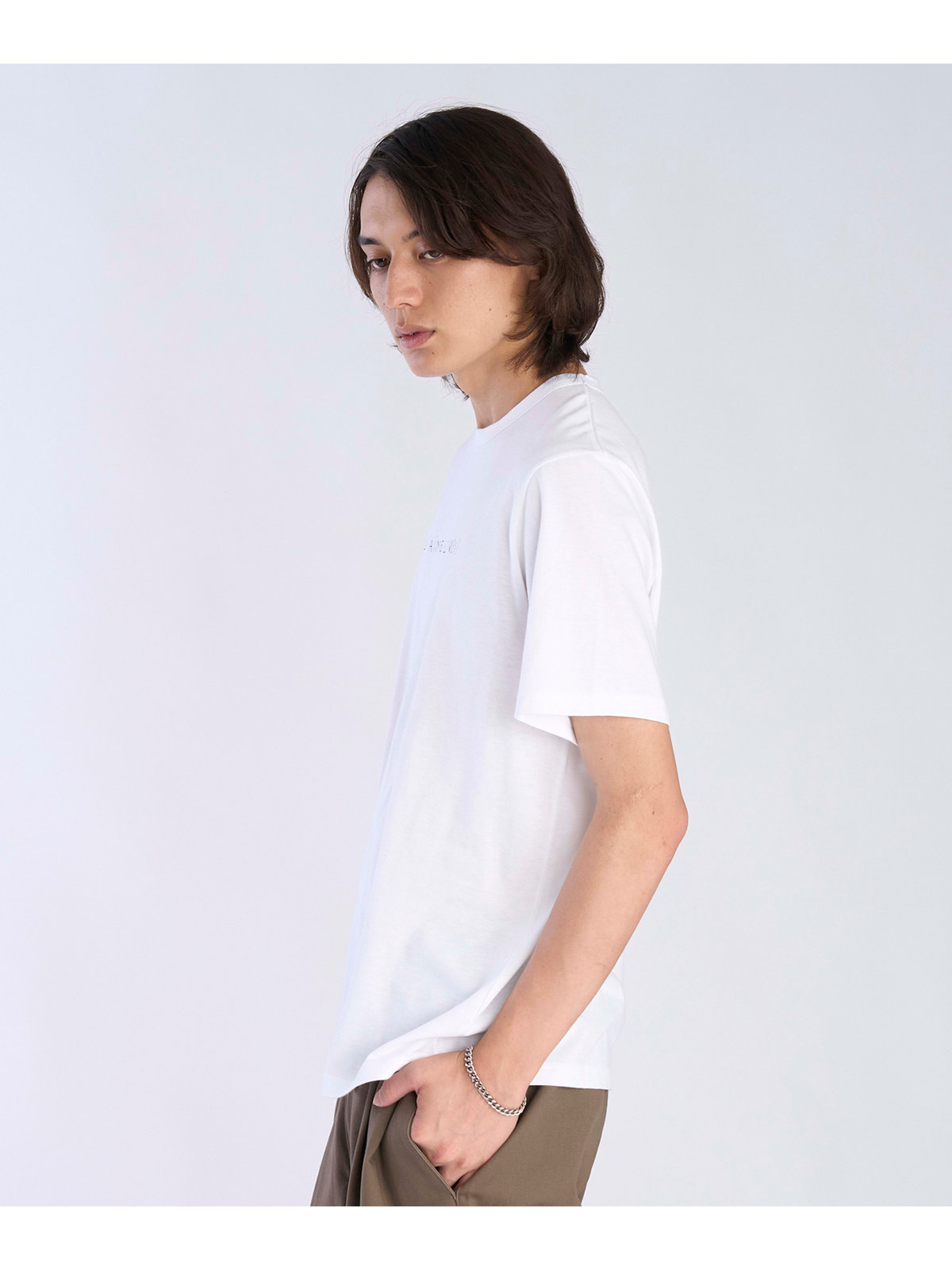 HOMME メンズ S345 TS メッセージTシャツ ホワイト
