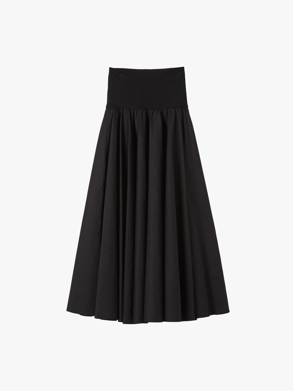 FEMME ウィメンズ コットン ポプリン フレア スカート "Tabou" ブラック