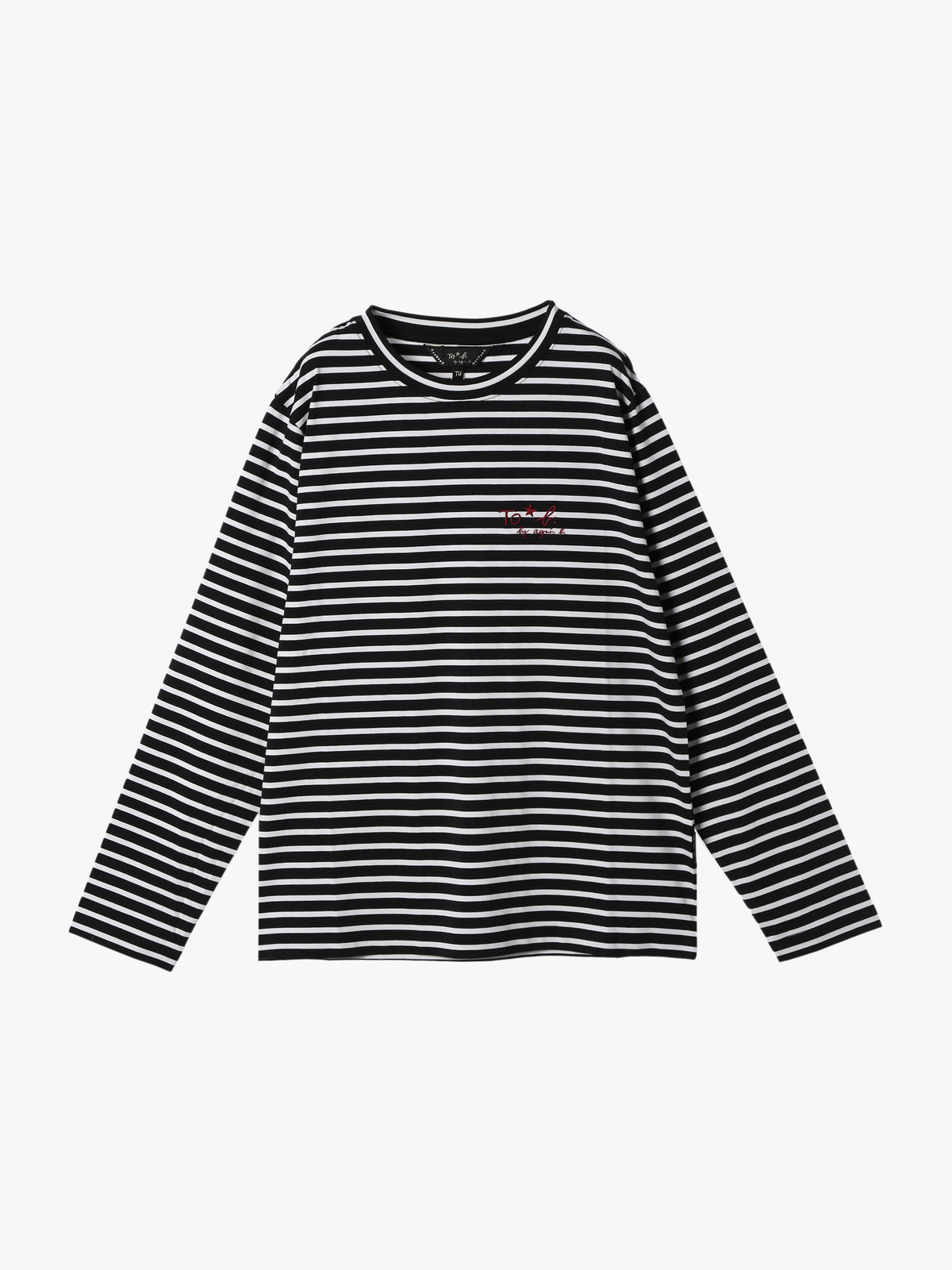 To b. by agnès b. 【Outlet】2LAYER LOGO BORDER TS ブルー系その他