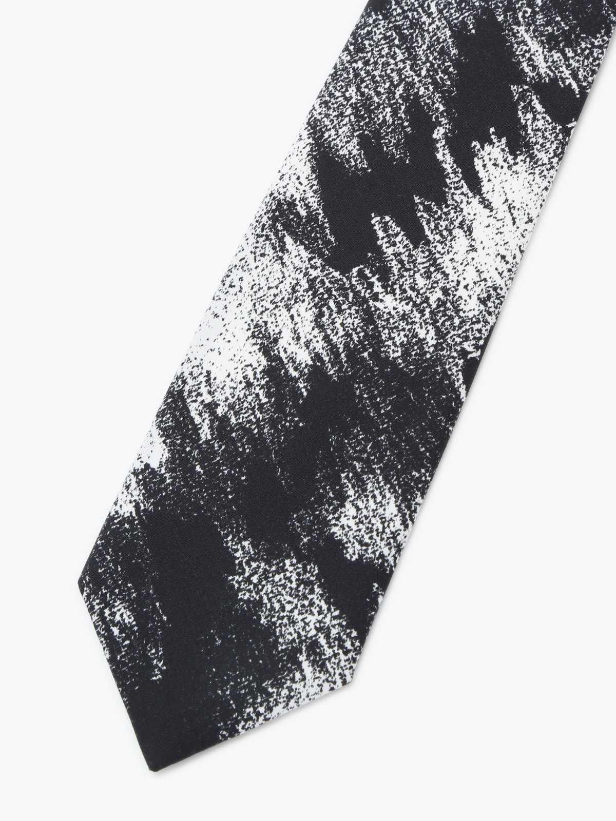 HOMME メンズ メンズ プリント コットン ネクタイ ”Mountain” ブラック