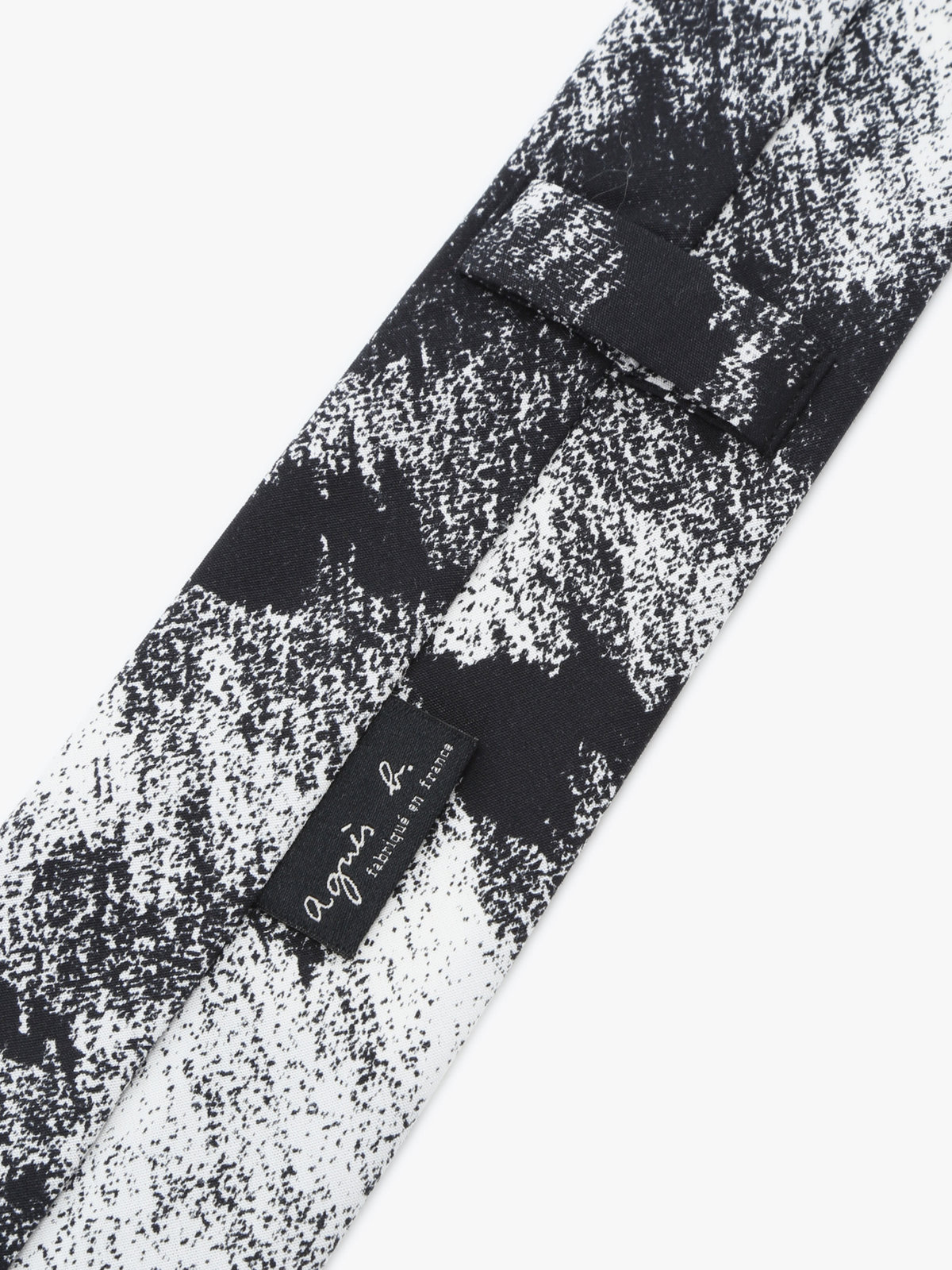 HOMME メンズ メンズ プリント コットン ネクタイ ”Mountain” ブラック