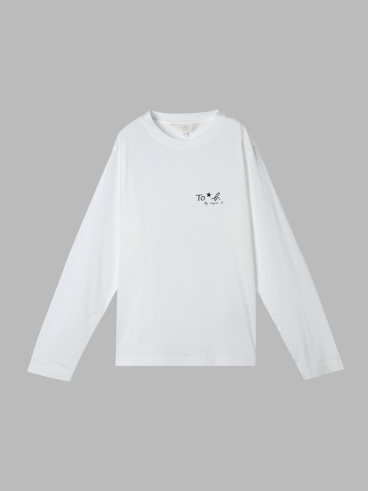 To b. by agnès b. 【Outlet】ツーレイヤードボーダーTシャツ ホワイト