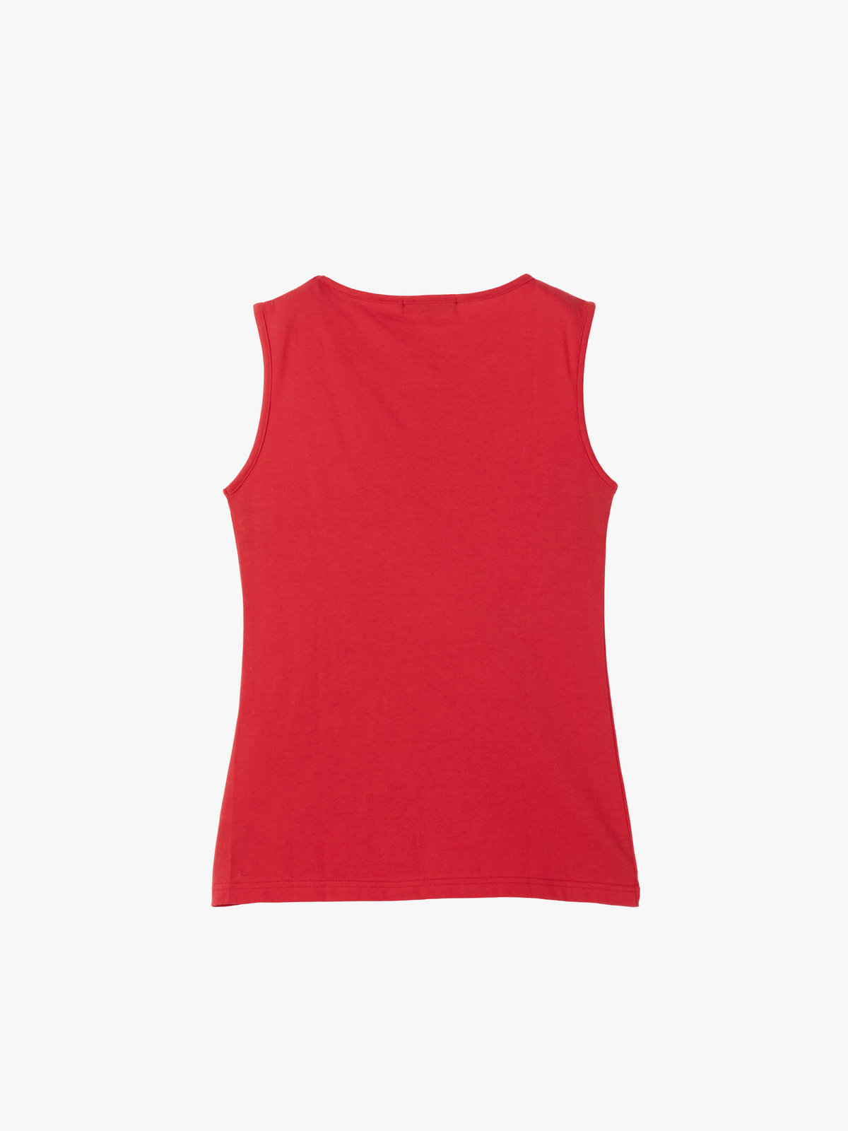 To b. by agnès b. ミニロゴ プリント コットン タンクトップ レッド