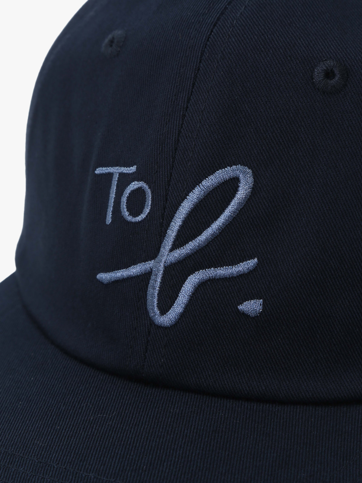 To b. by agnès b. ”To b.” ビッグロゴ 刺繍 キャップ ネイビー
