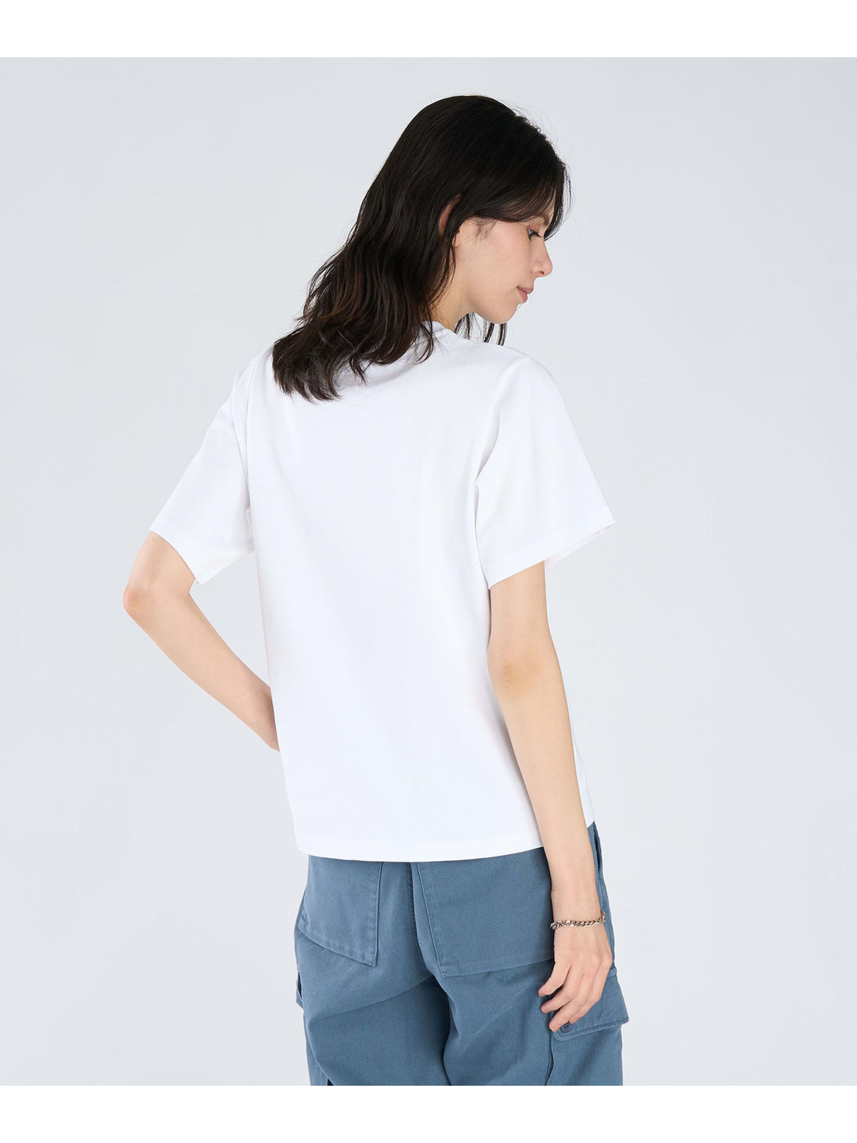 FEMME ウィメンズ コットン 半袖 Tシャツ ”Christof” ホワイト