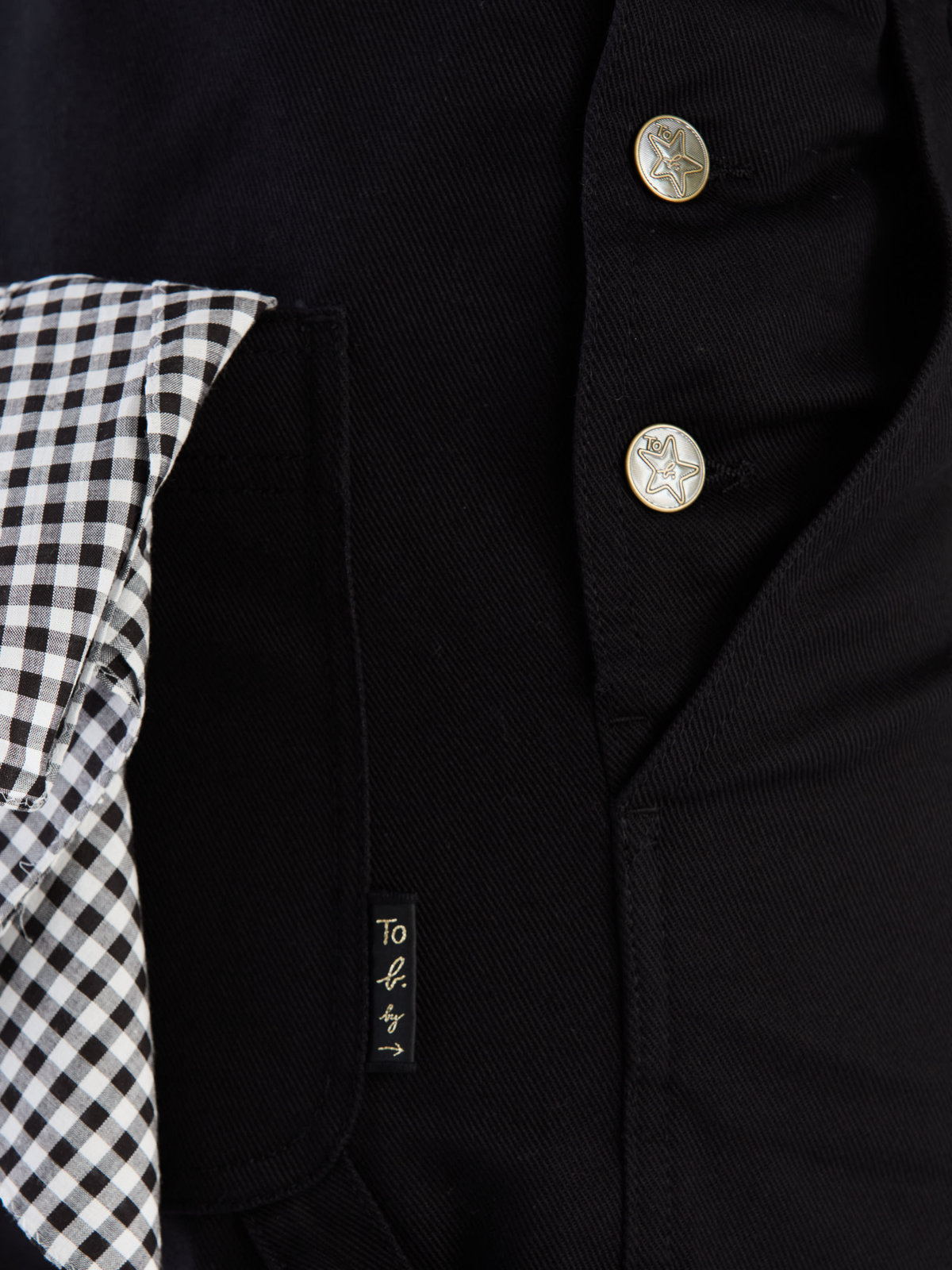 To b. by agnès b. コットンツイル オーバーオール ブラック