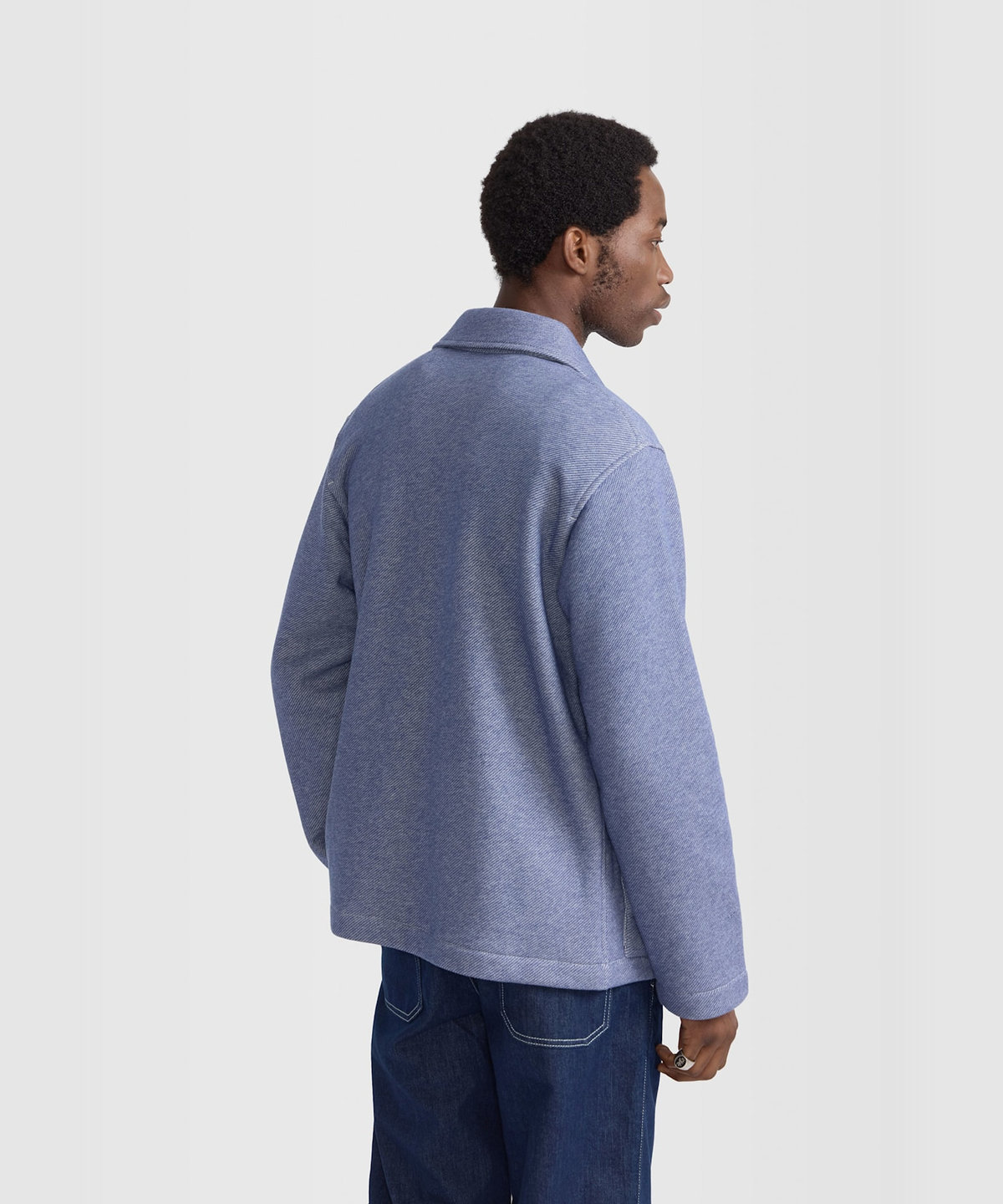 HOMME メンズ メンズ コットン 長袖 ジャケット "Mandarin" ブルー系その他