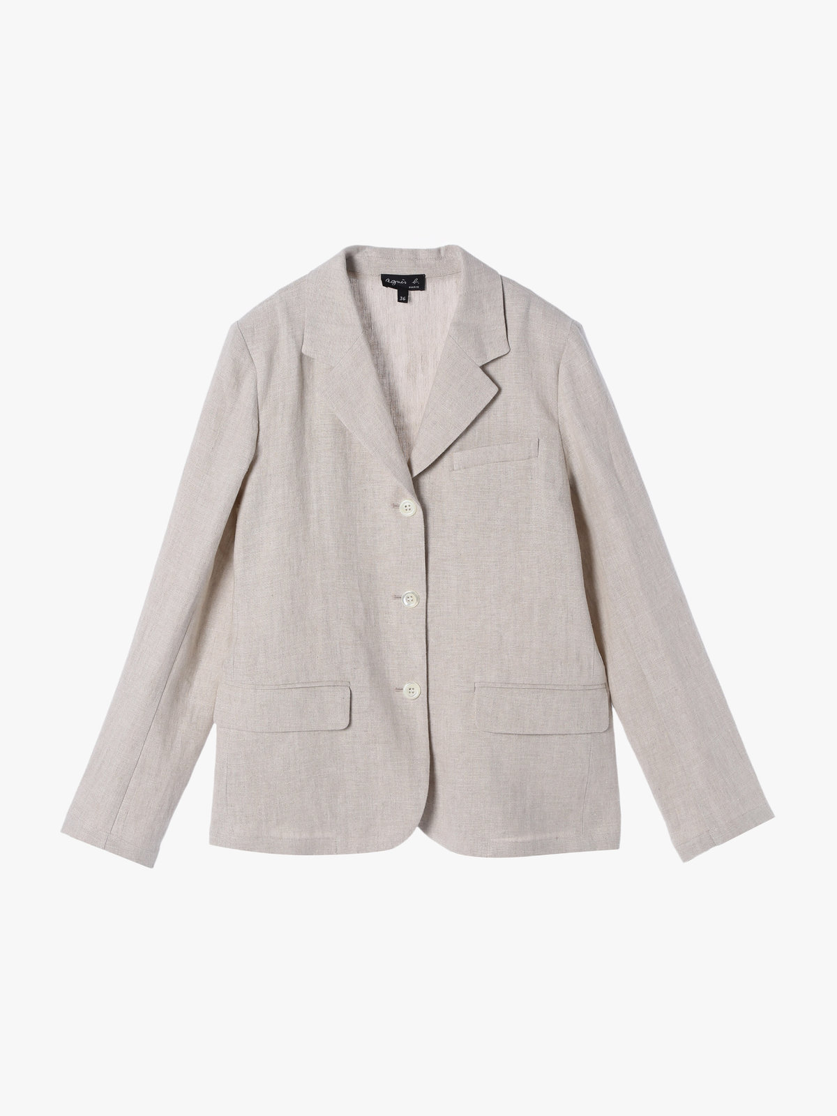 FEMME ウィメンズ リネン テーラードジャケット ベージュ