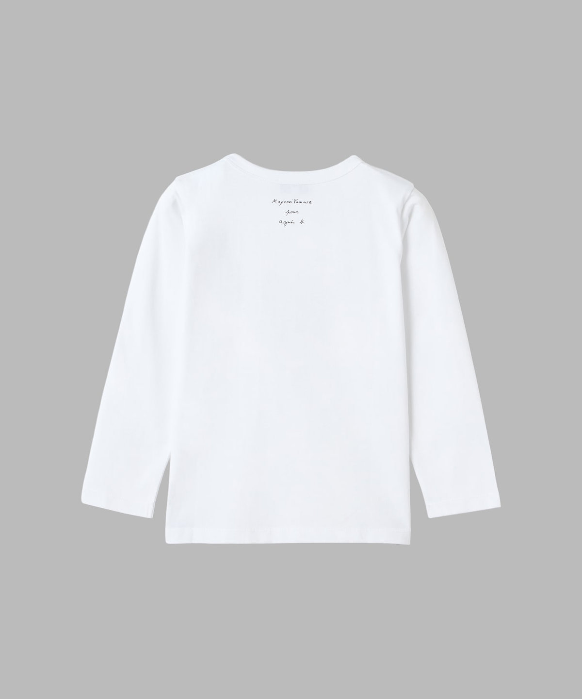 ENFANT ユニセックス キッズ プリント コットン 長袖 Tシャツ agnes b.×mayumi yamase ホワイト