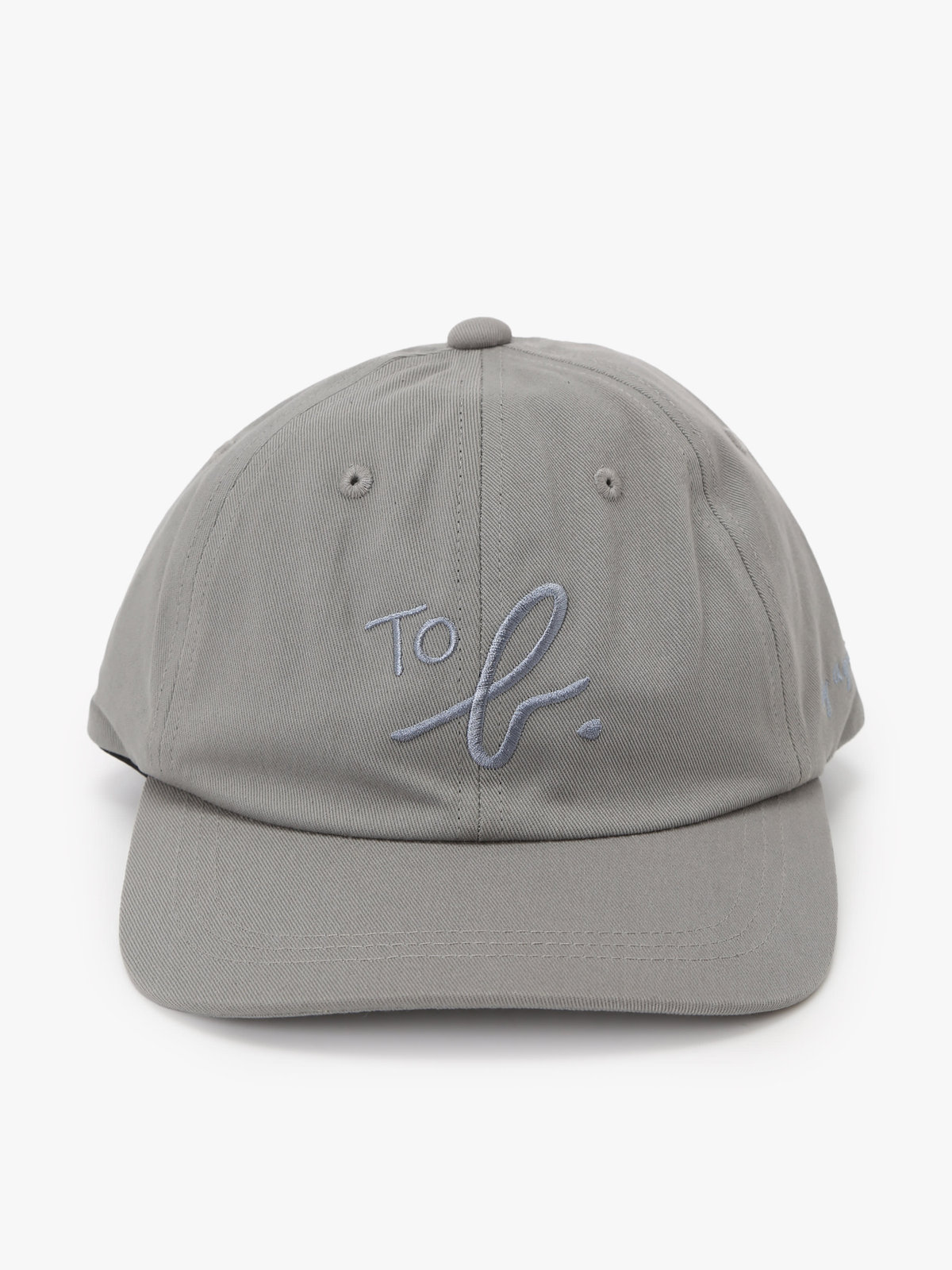 To b. by agnès b. ”To b.” ビッグロゴ 刺繍 キャップ グレー