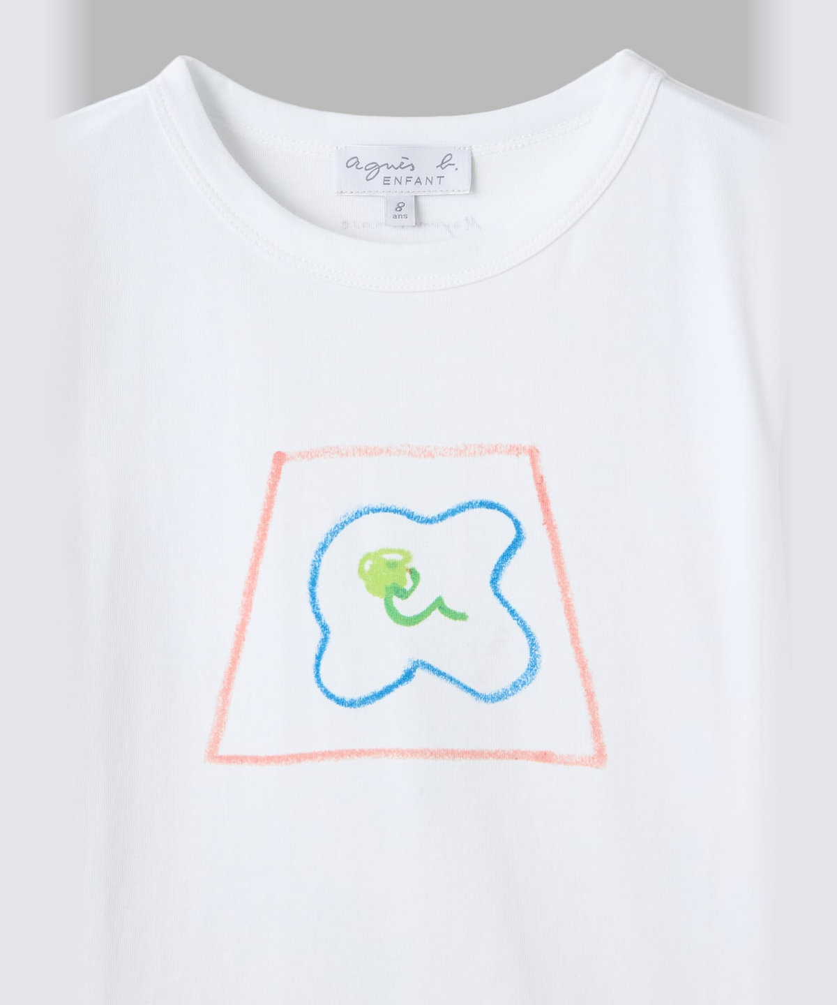 ENFANT ユニセックス キッズ プリント コットン 長袖 Tシャツ agnes b.×mayumi yamase ホワイト